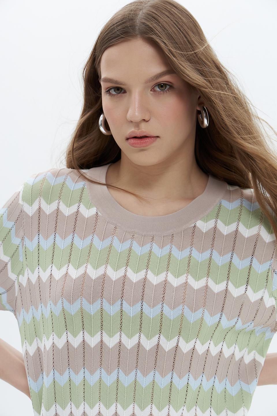 Платье UNQ вязаное в полоску