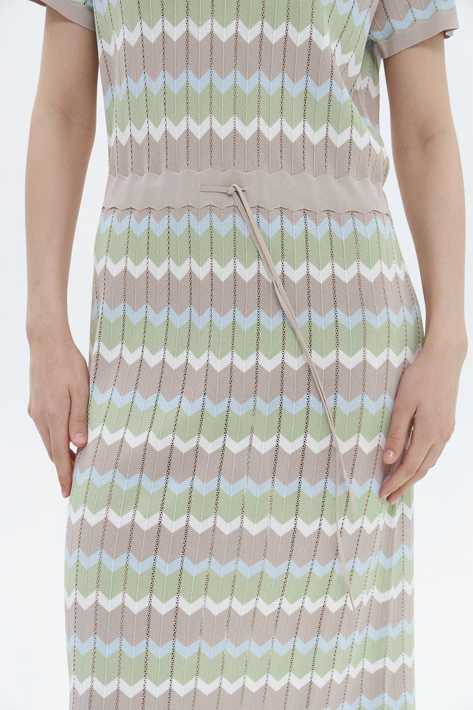 Платье UNQ вязаное в полоску