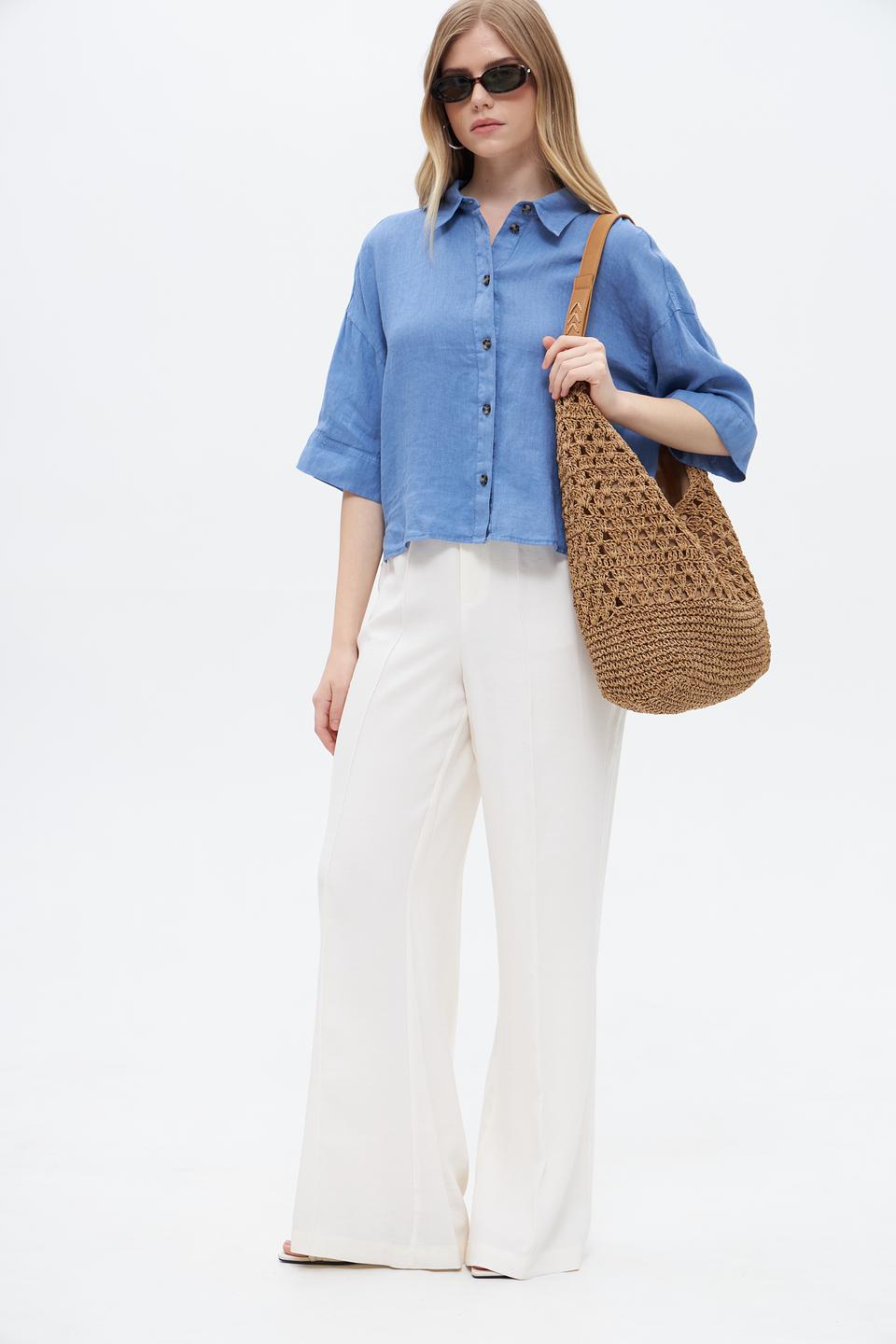 Сумка Loevenich плетёная бежевая