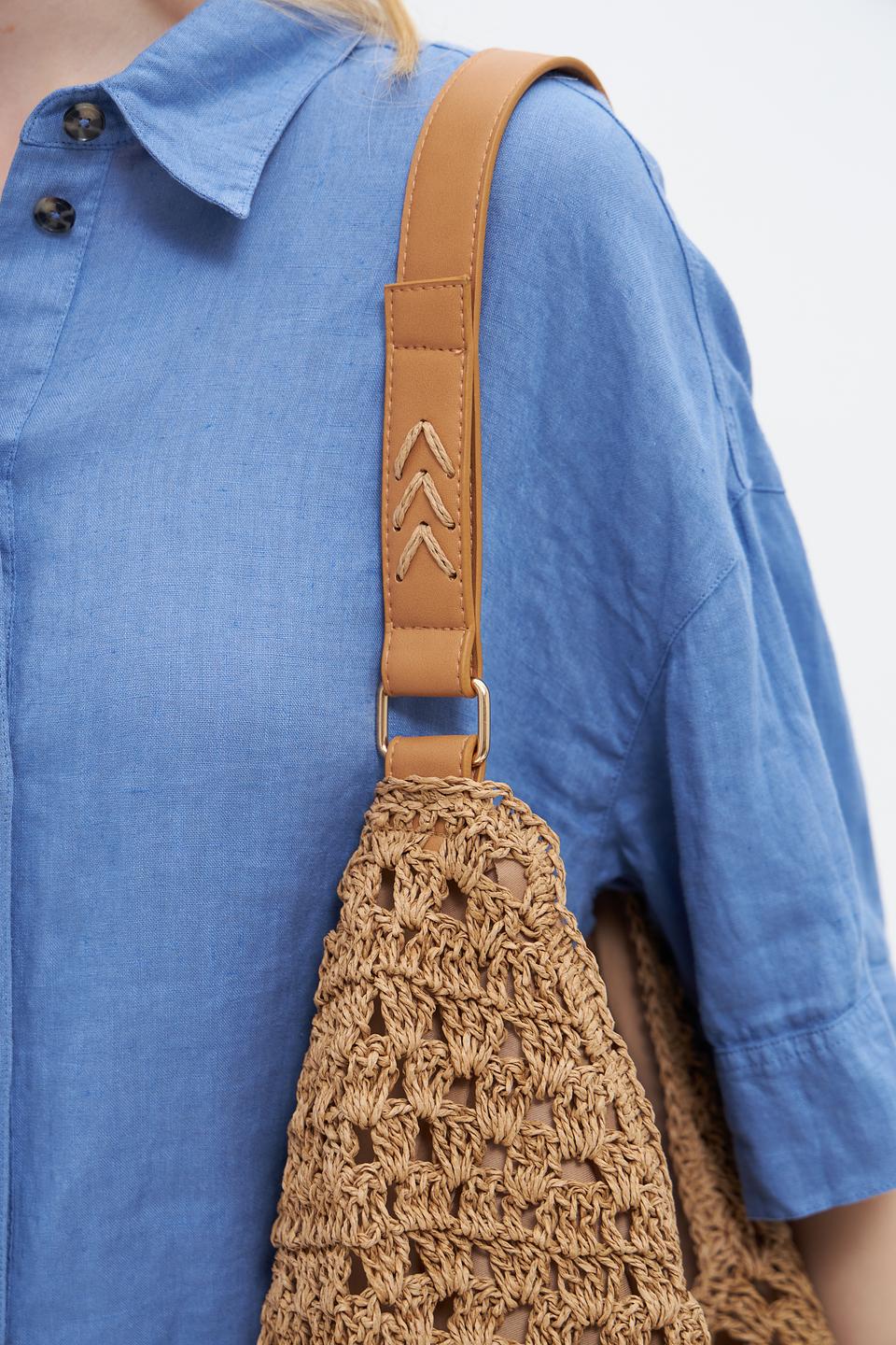 Сумка Loevenich плетёная бежевая