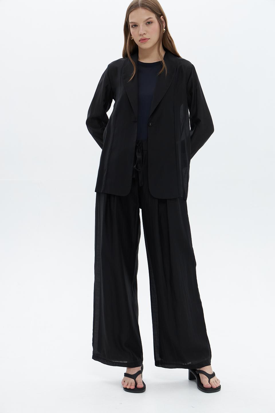 Жакет Croche чёрный оверсайз