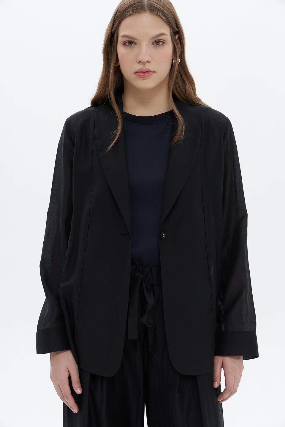 Жакет Croche чёрный оверсайз