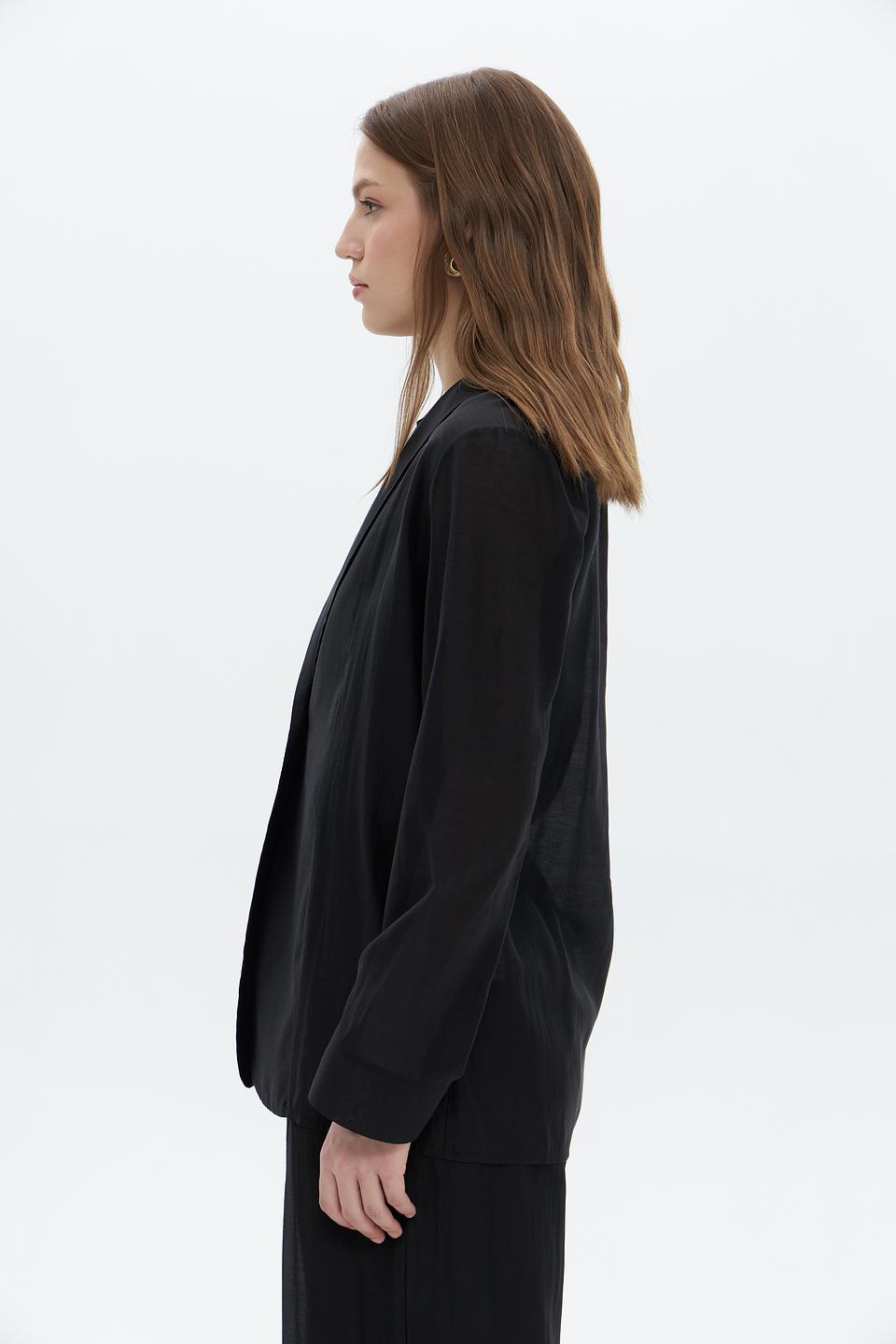 Жакет Croche чёрный оверсайз
