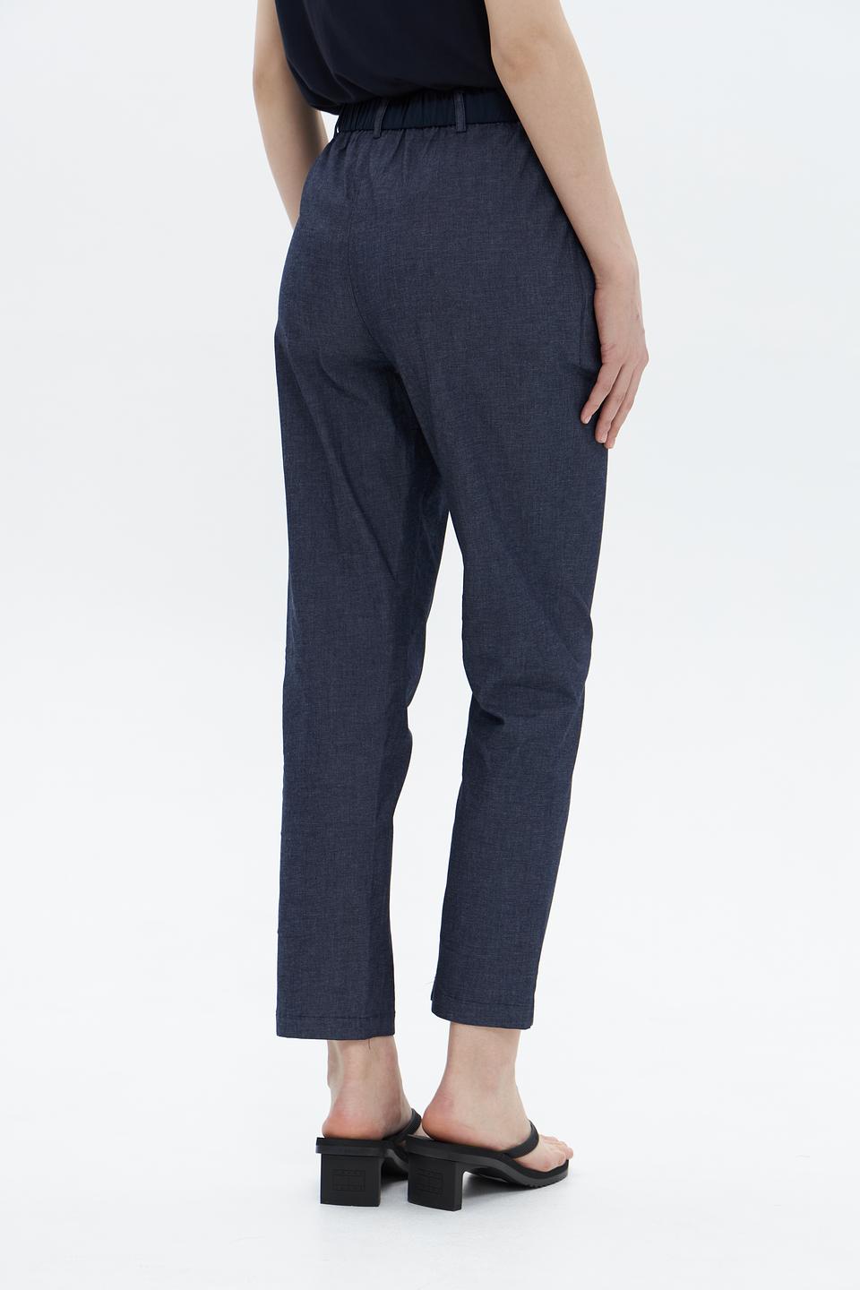 Брюки Croche прямые тёмно-синие