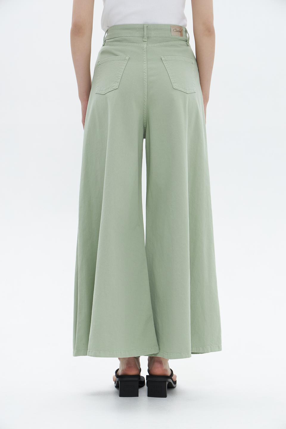 Джинсы Croche палаццо хаки