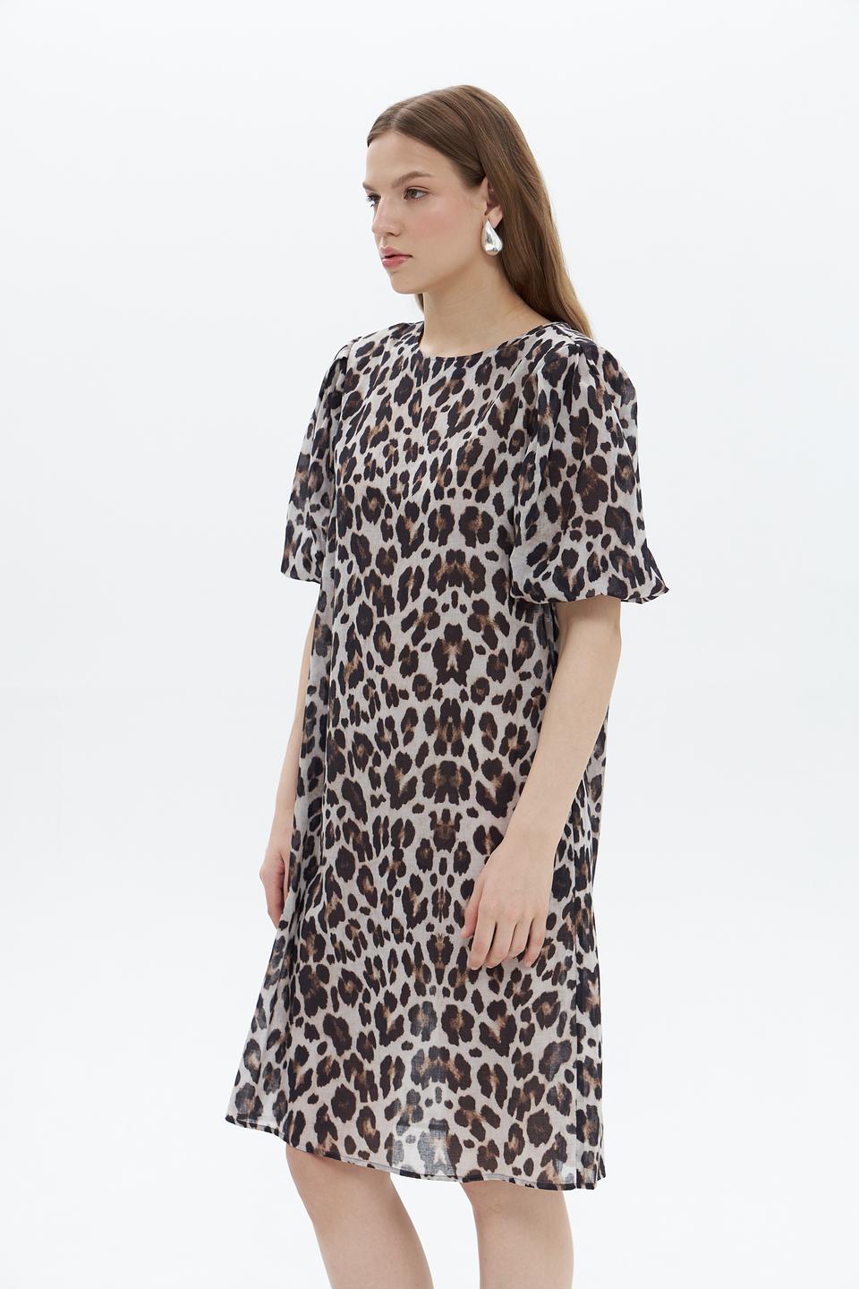 Платье UNQ леопардовый принт
