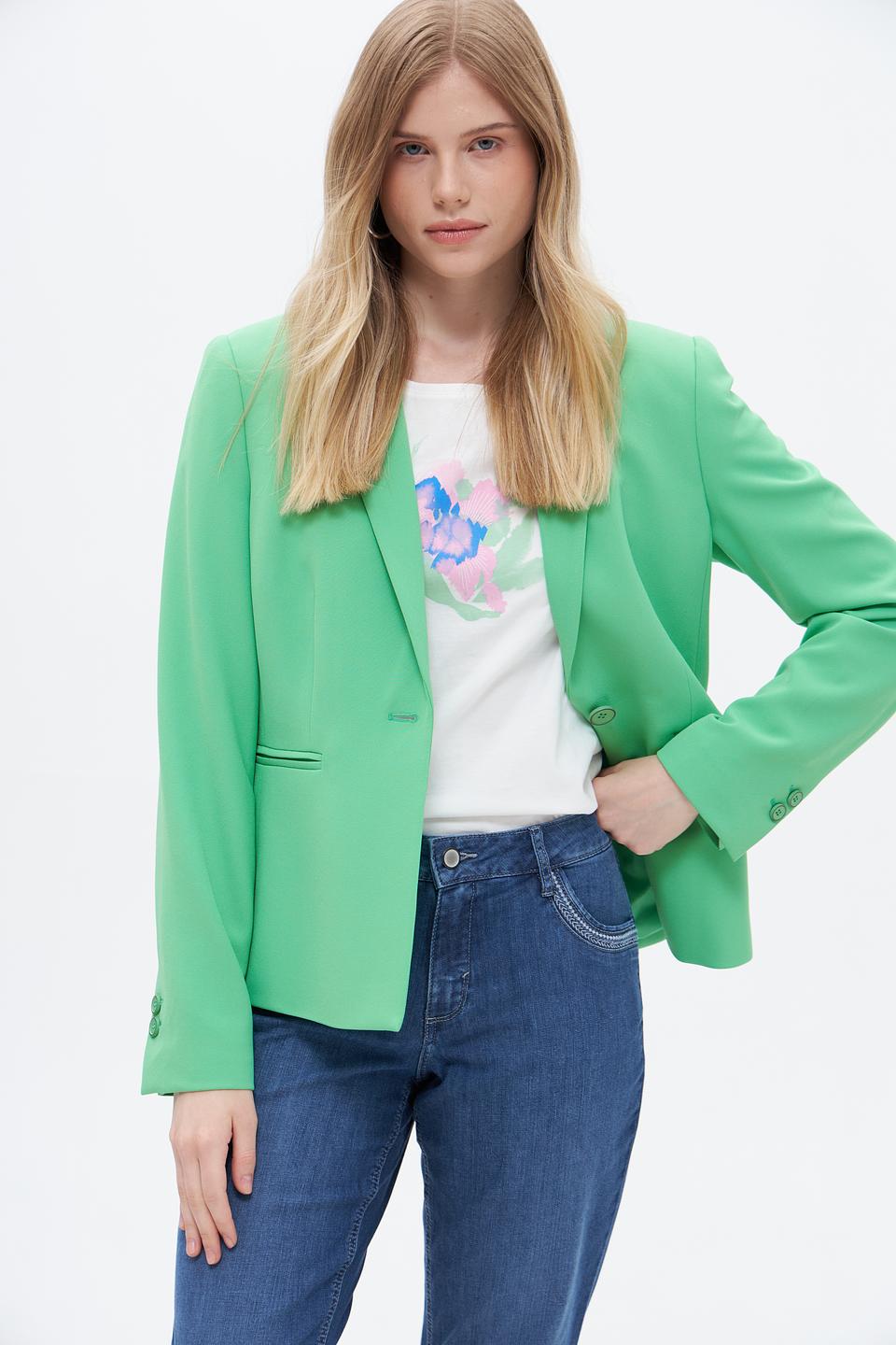 Жакет Taifun приталенный, зеленый