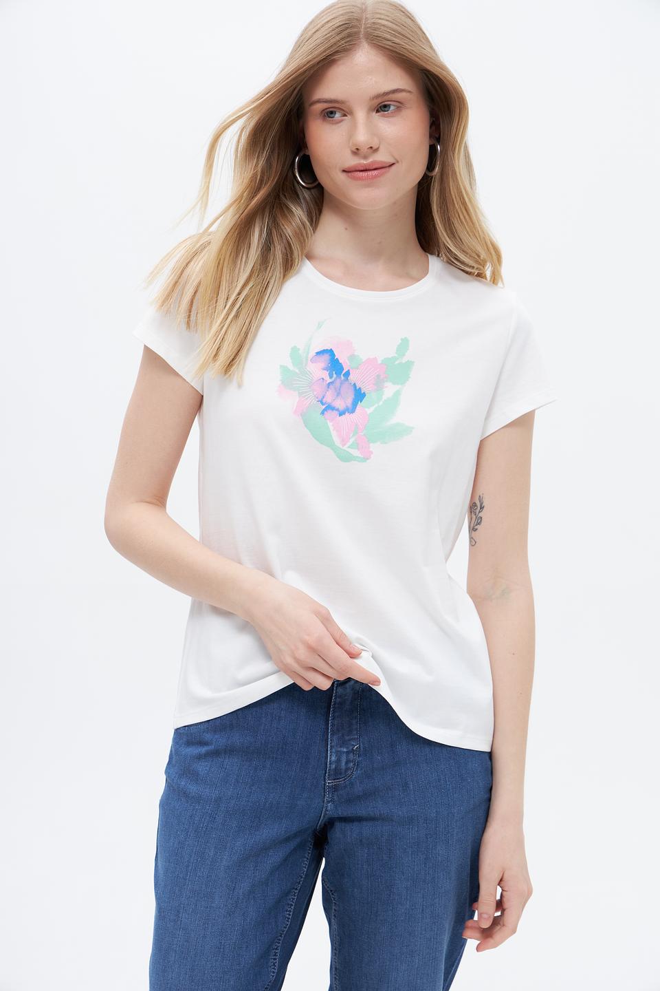 Футболка Taifun с цветочным принтом