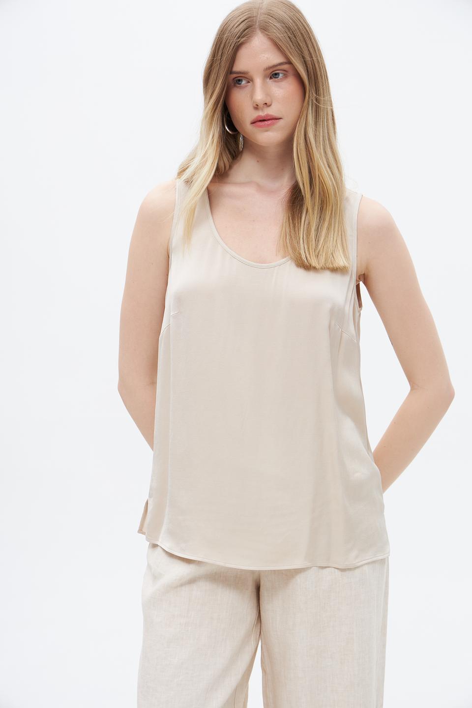 Топ Oui женский бежевый