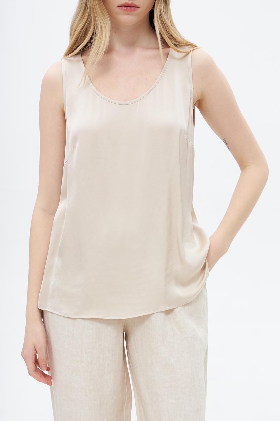 Топ Oui женский бежевый