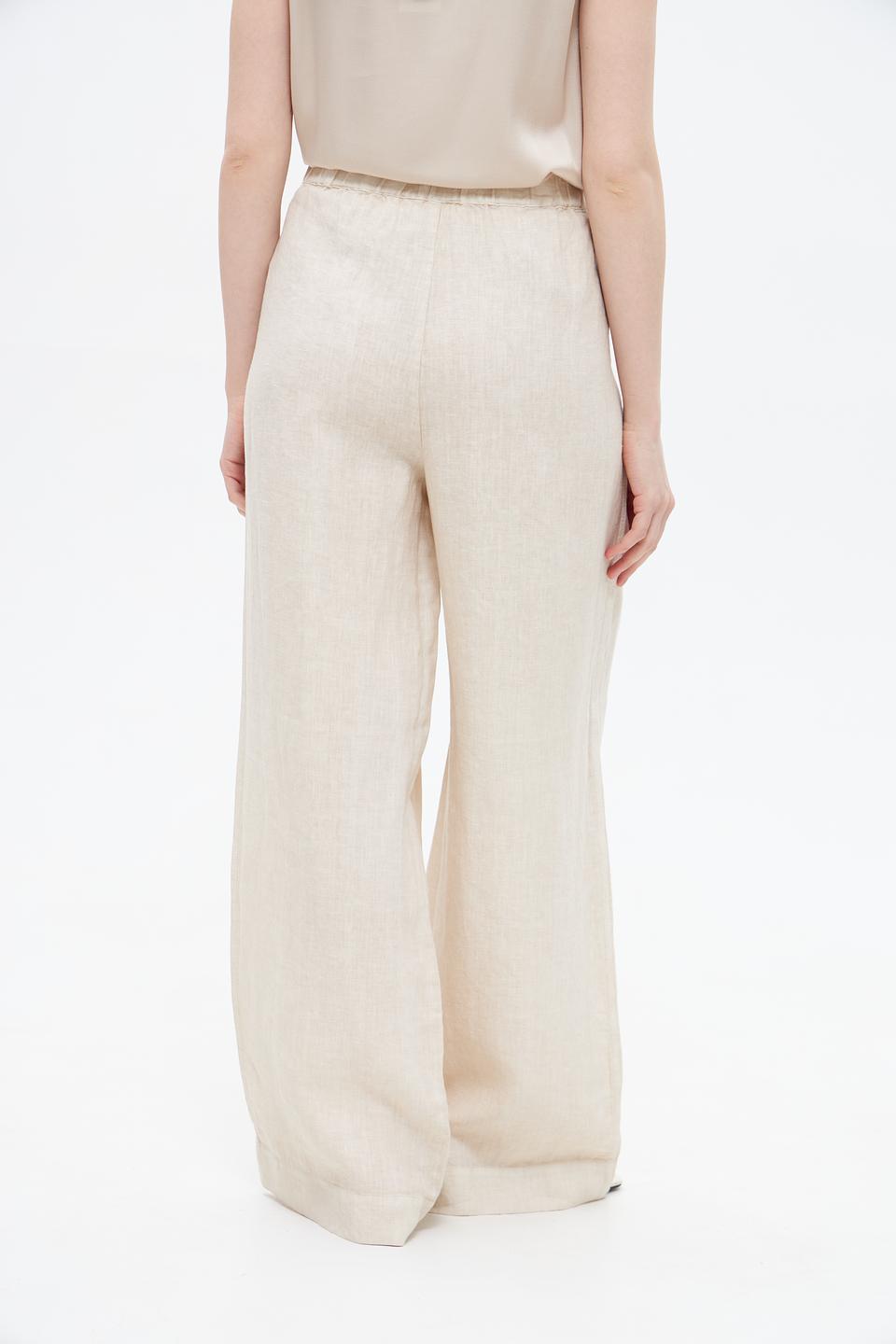 Брюки палаццо Oui бежевые