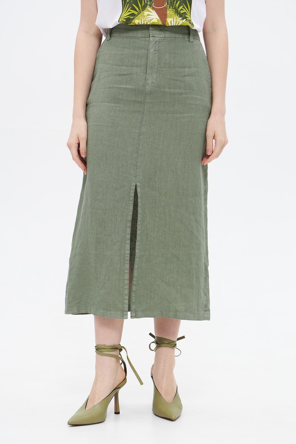 Юбка миди Oui из льна