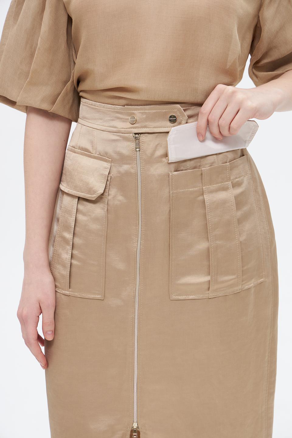 Юбка Marc Cain с карманами бежевая