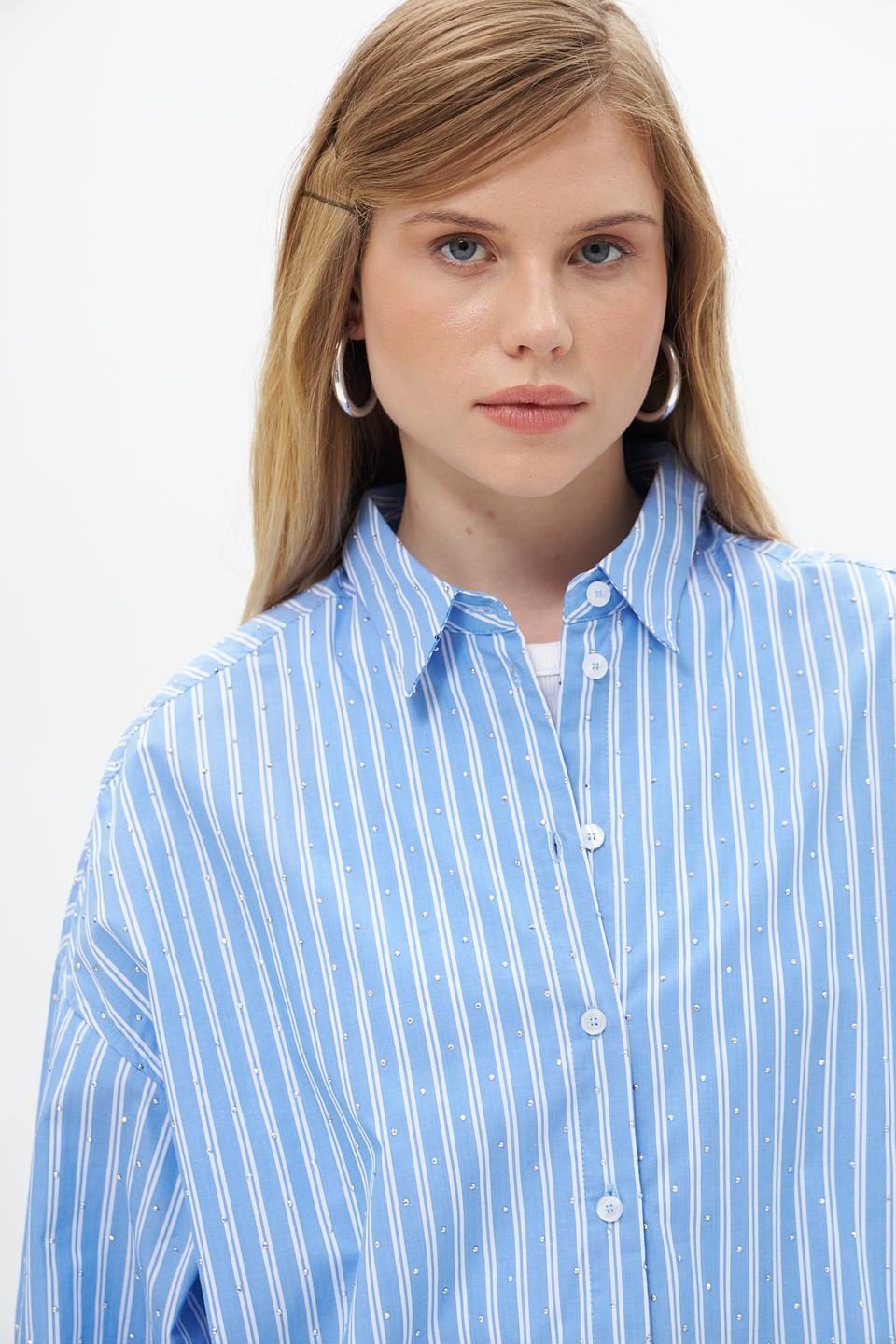 Блузка Lecomte в полоску