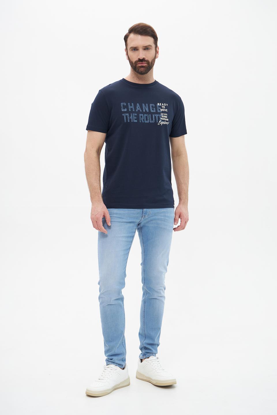 Футболка Lerros с принтом темно-синяя