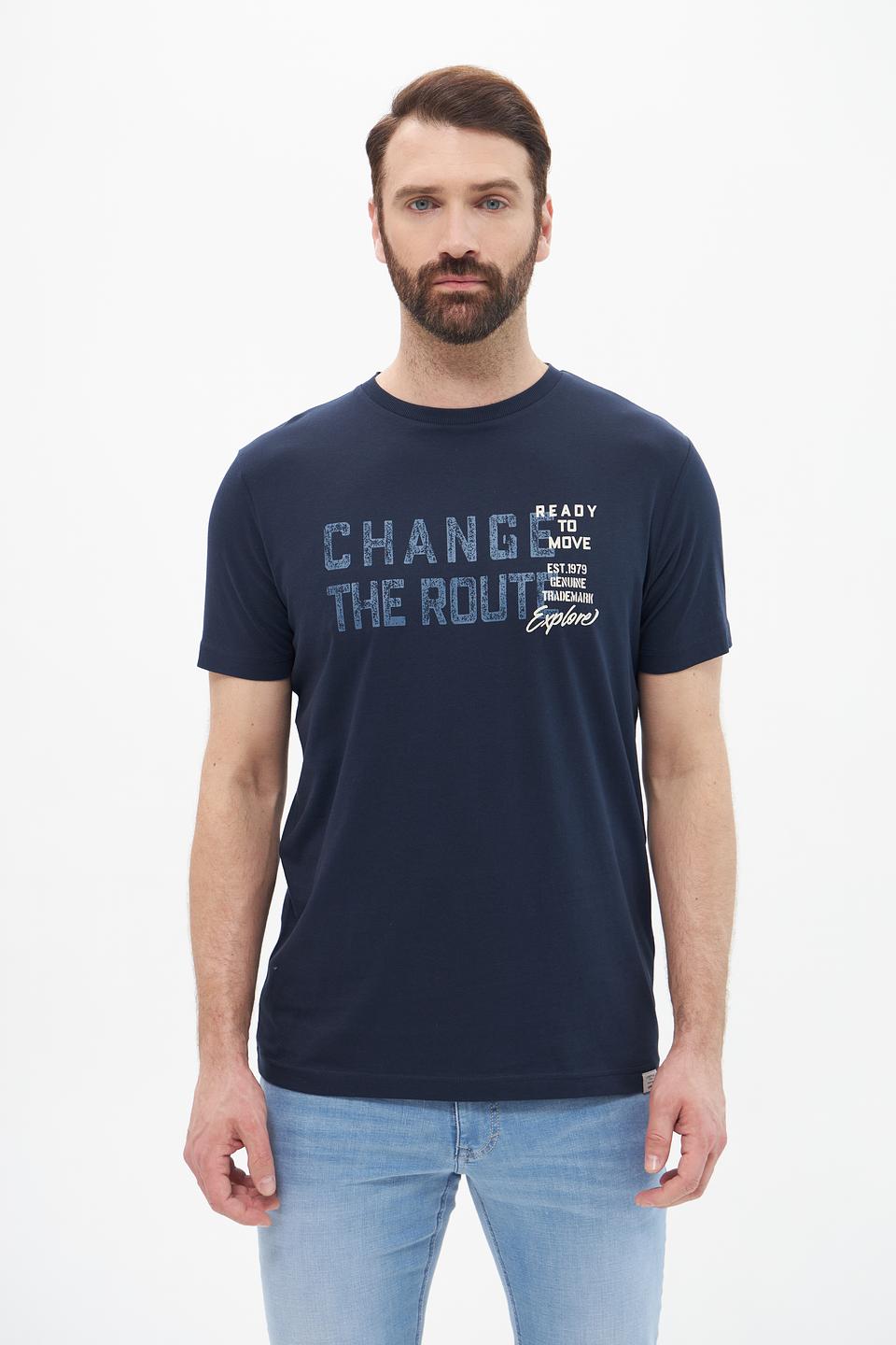 Футболка Lerros с принтом темно-синяя