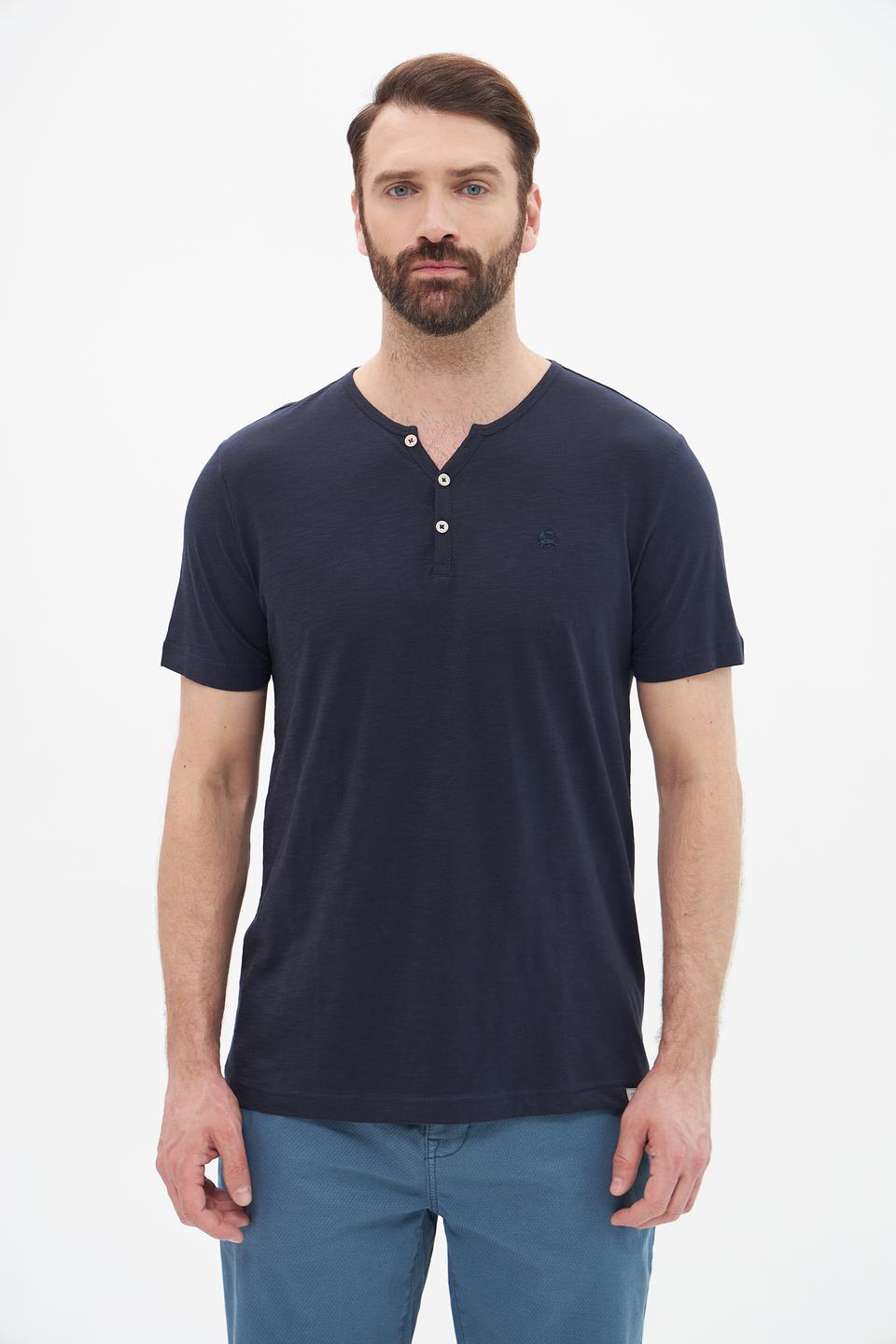 Футболка Lerros с планкой темно-синяя