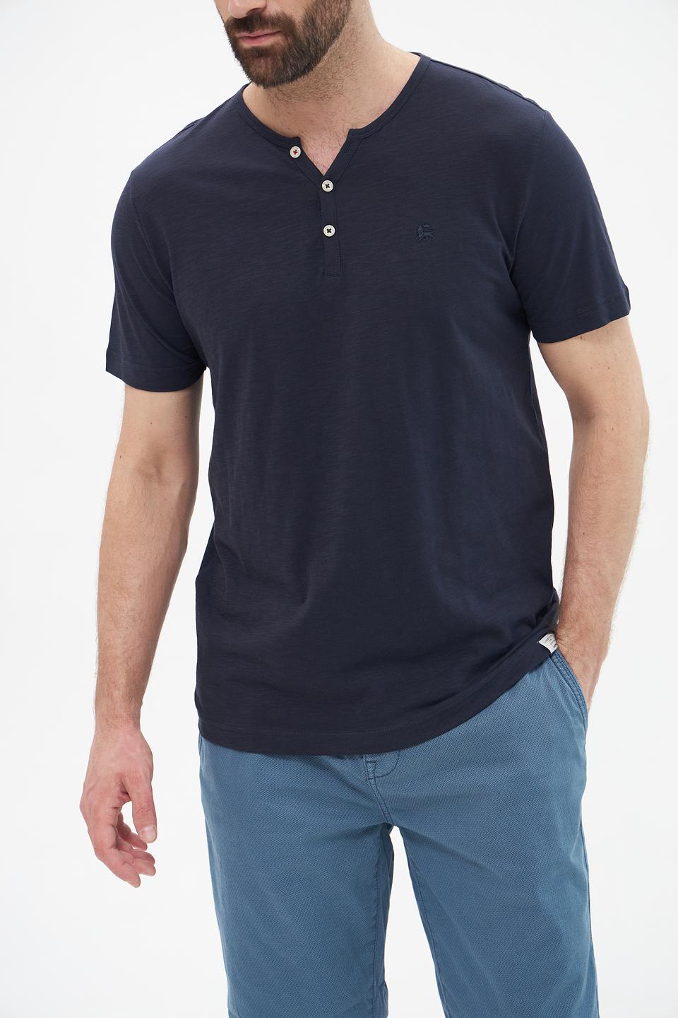 Футболка Lerros с планкой темно-синяя