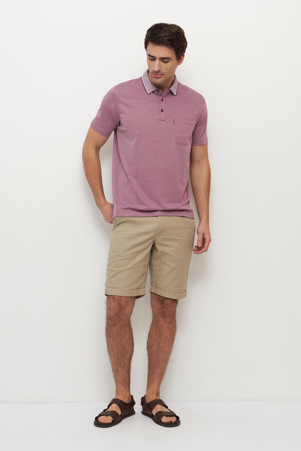 Поло Casa Moda с контрастным воротником