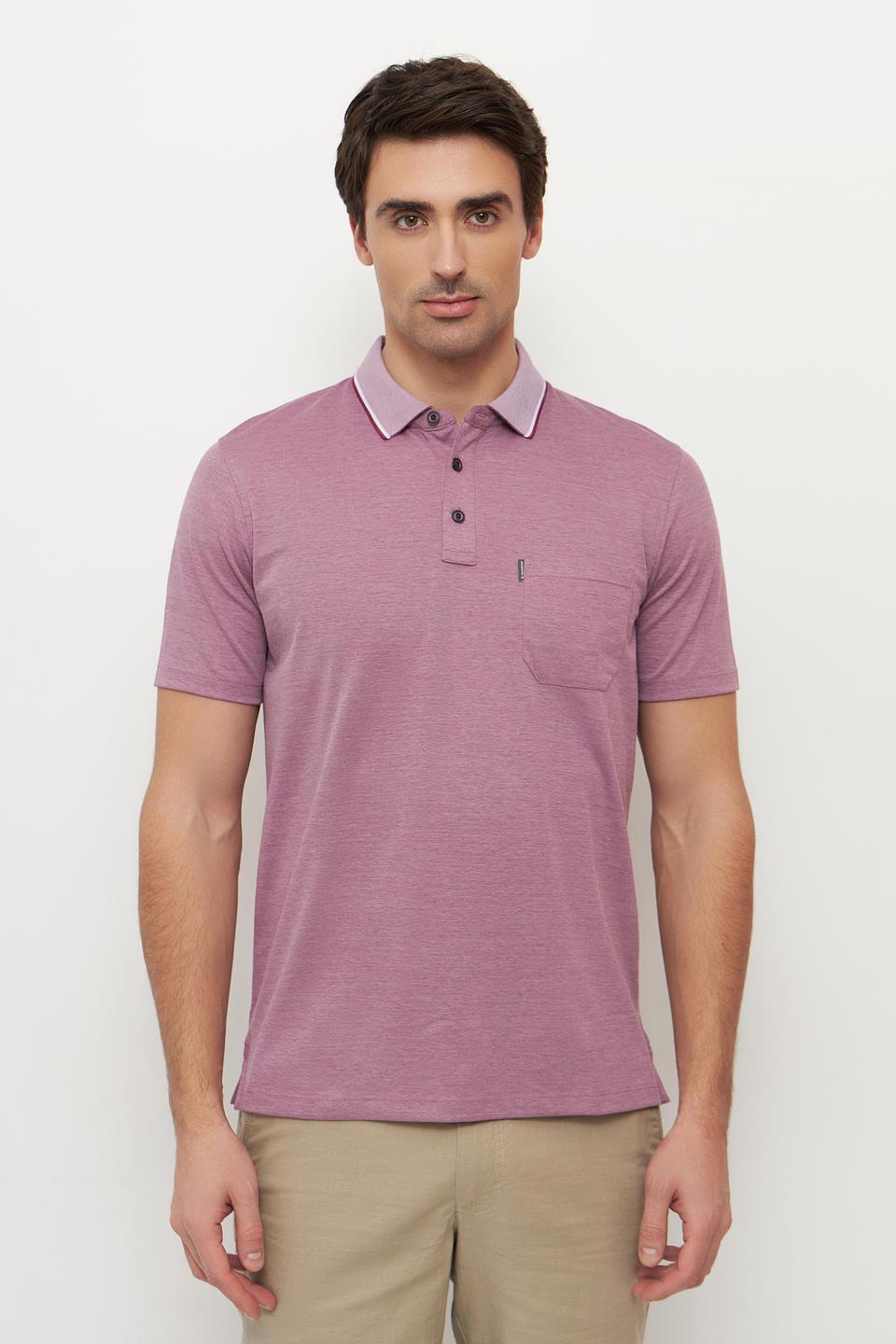 Поло Casa Moda с контрастным воротником