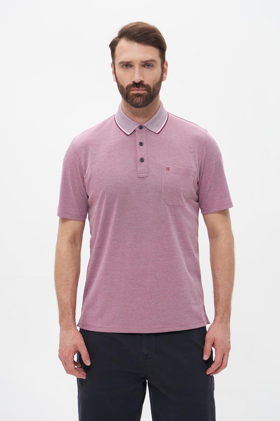 Поло Casa Moda с контрастным воротником