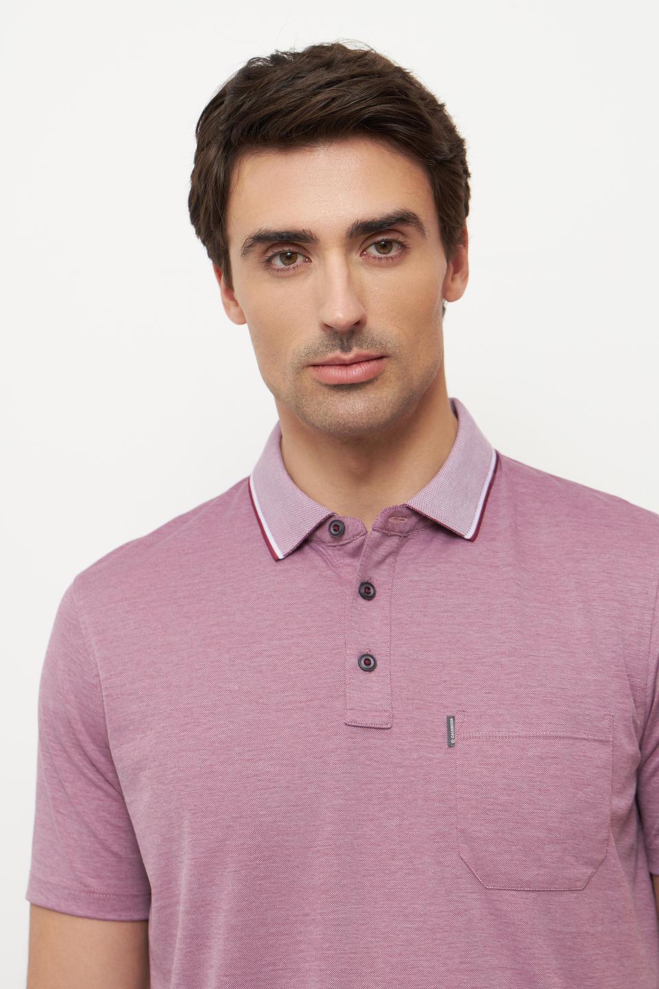 Поло Casa Moda с контрастным воротником