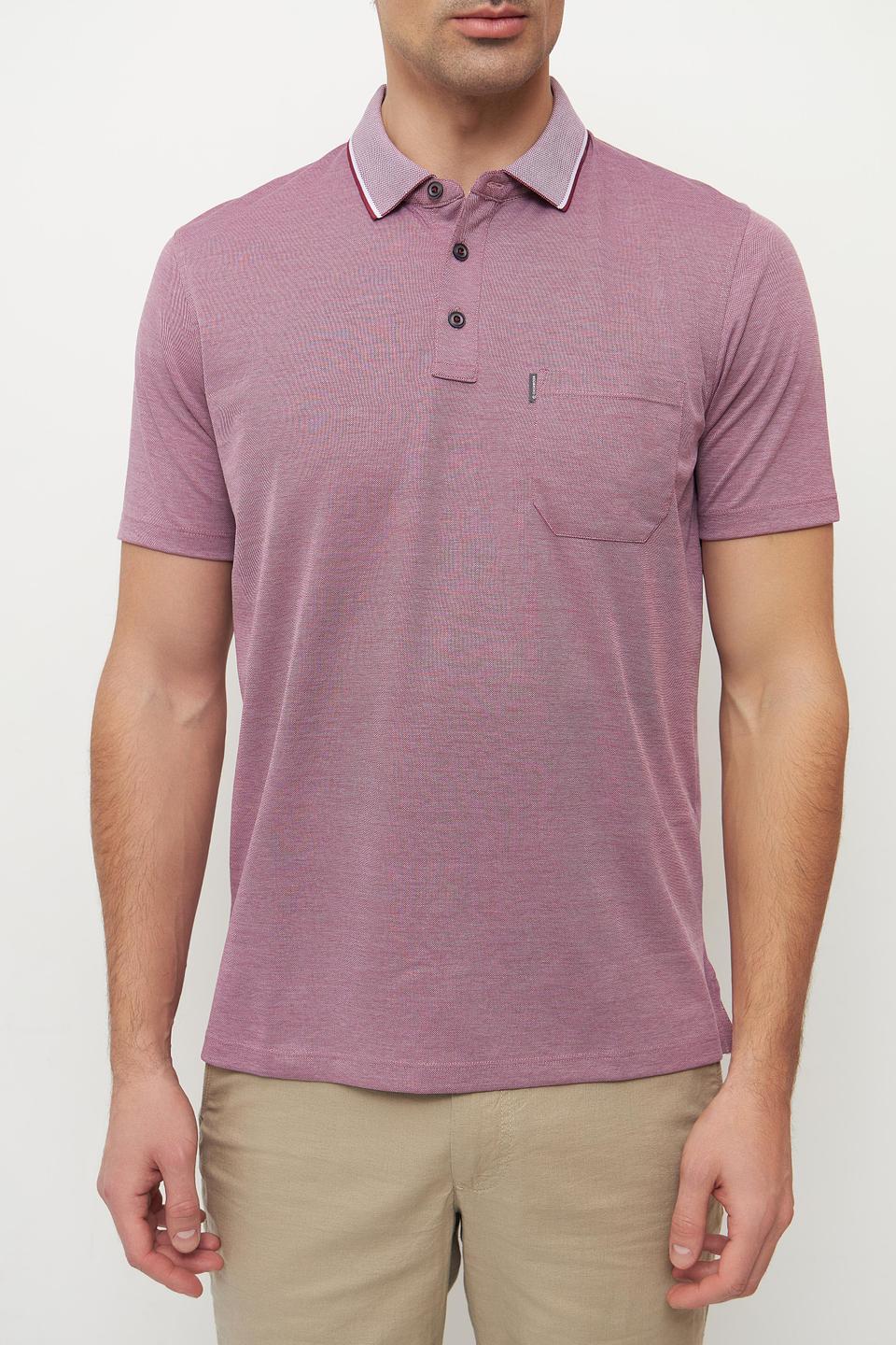 Поло Casa Moda с контрастным воротником