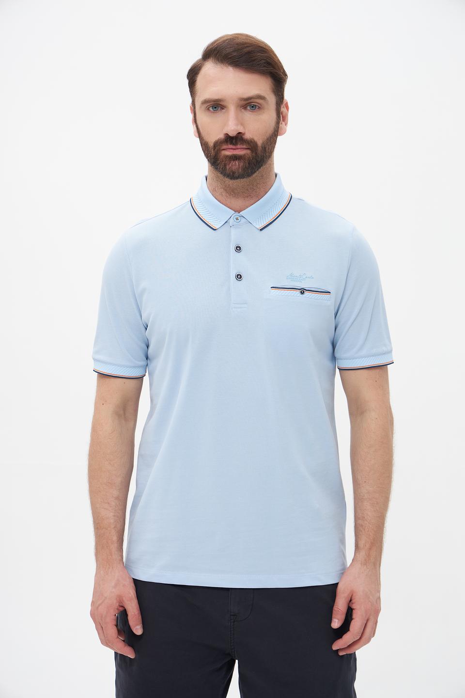 Поло Monte Carlo голубое