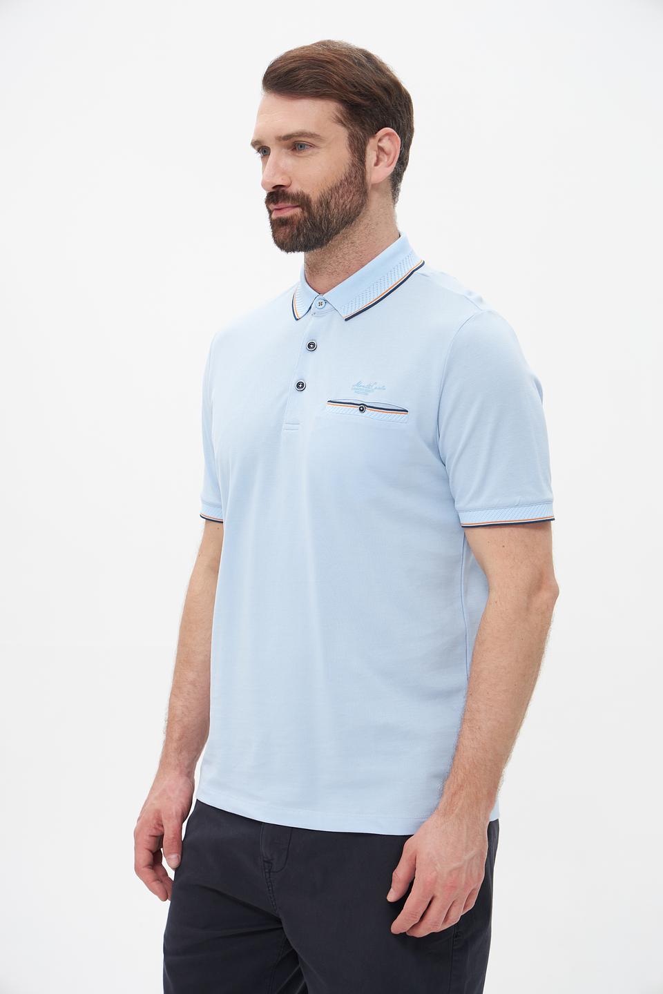 Поло Monte Carlo голубое