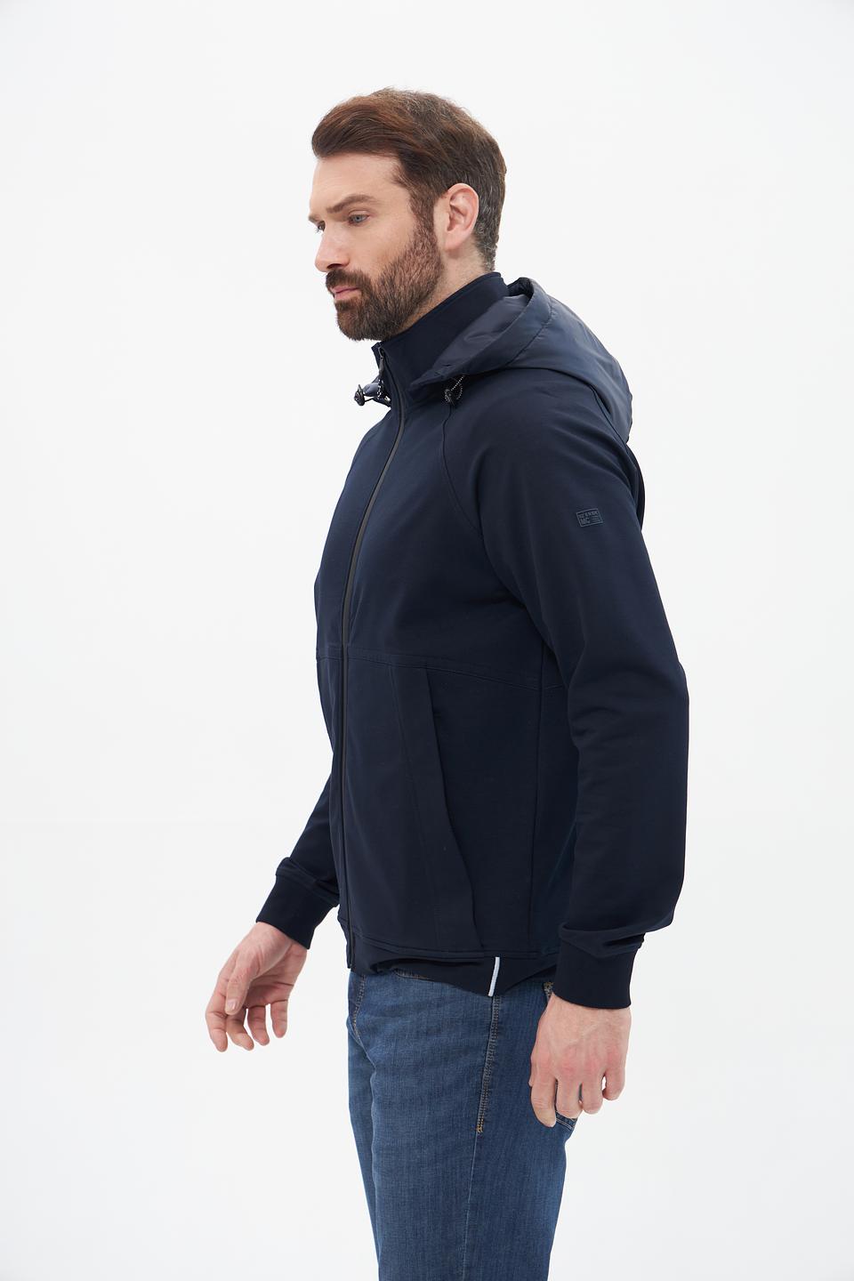 Кардиган Monte Carlo синий с капюшоном