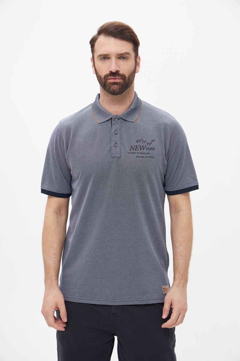 Поло Casa Moda с принтом New York