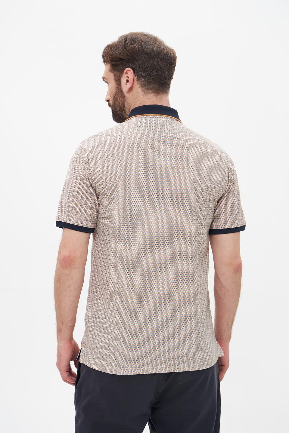 Поло Casa Moda в клетку бежевый