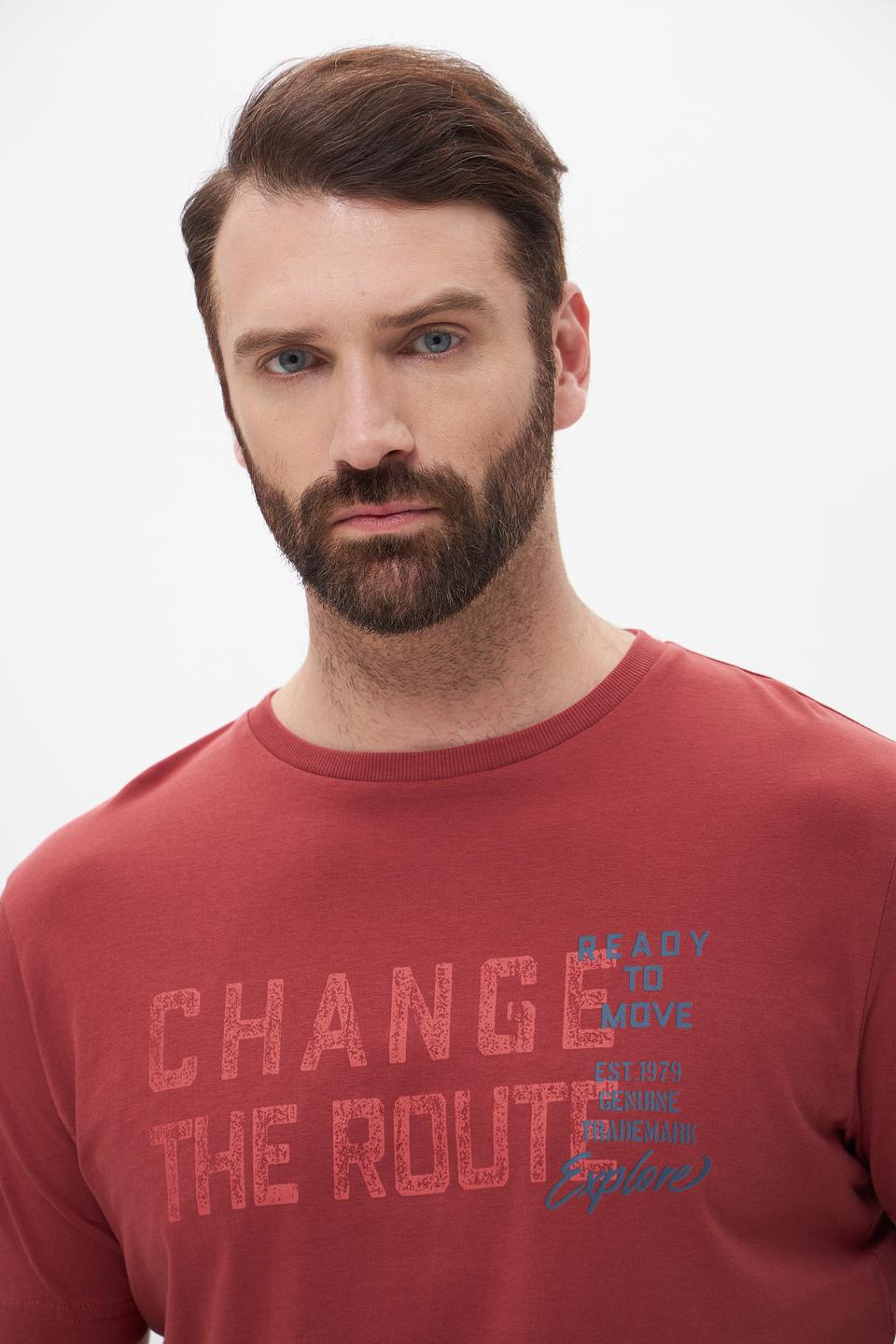 Футболка Lerros с принтом терракотовый