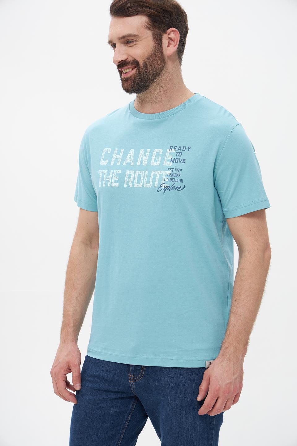 Футболка Lerros с принтом бирюзовая