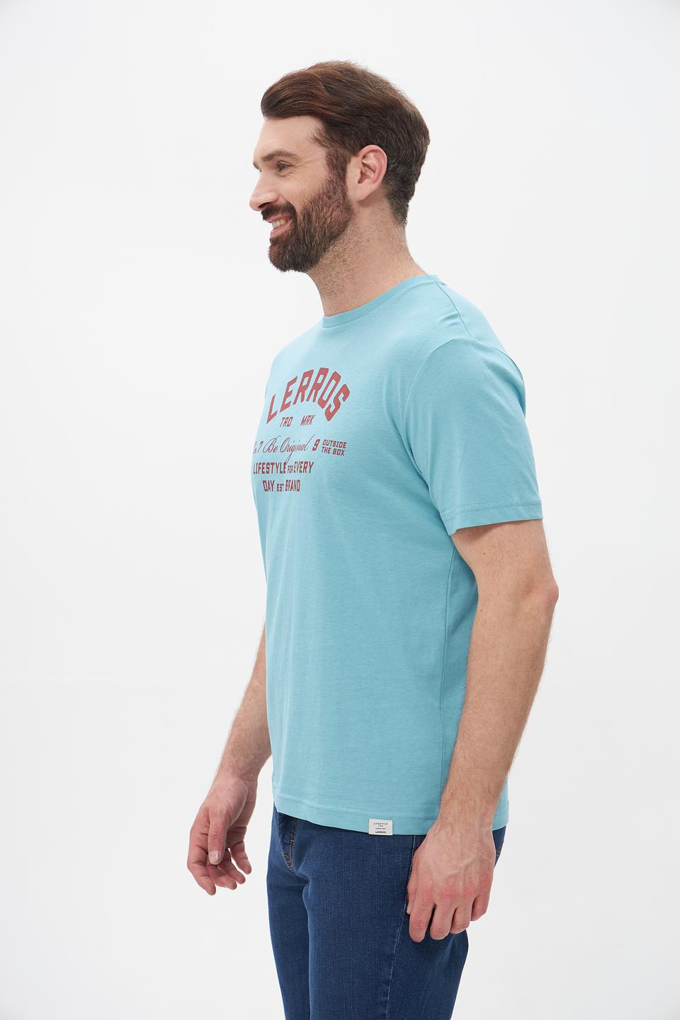 Футболка Lerros с логотипом бирюзовая