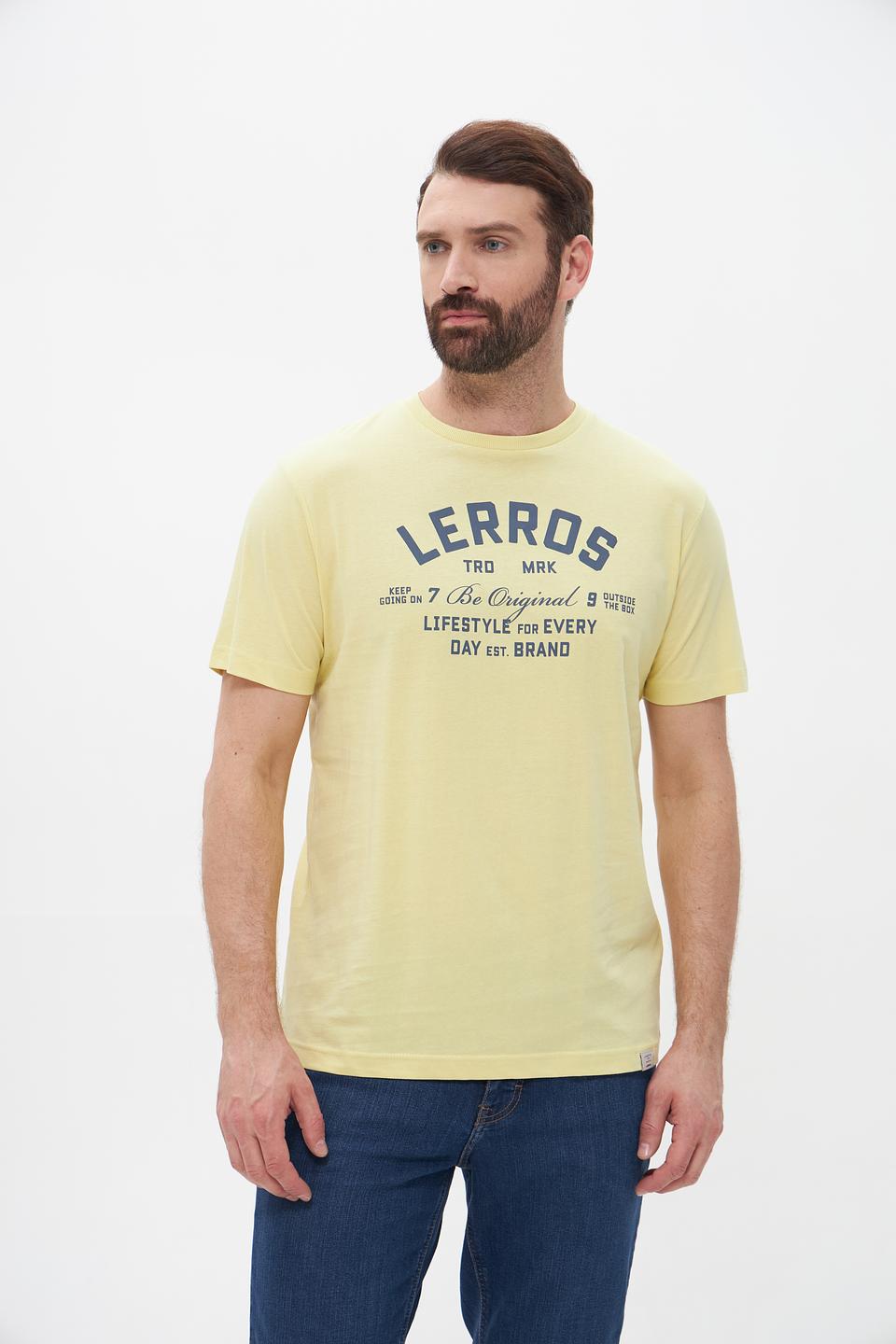 Футболка Lerros с логотипом светло-жёлтая