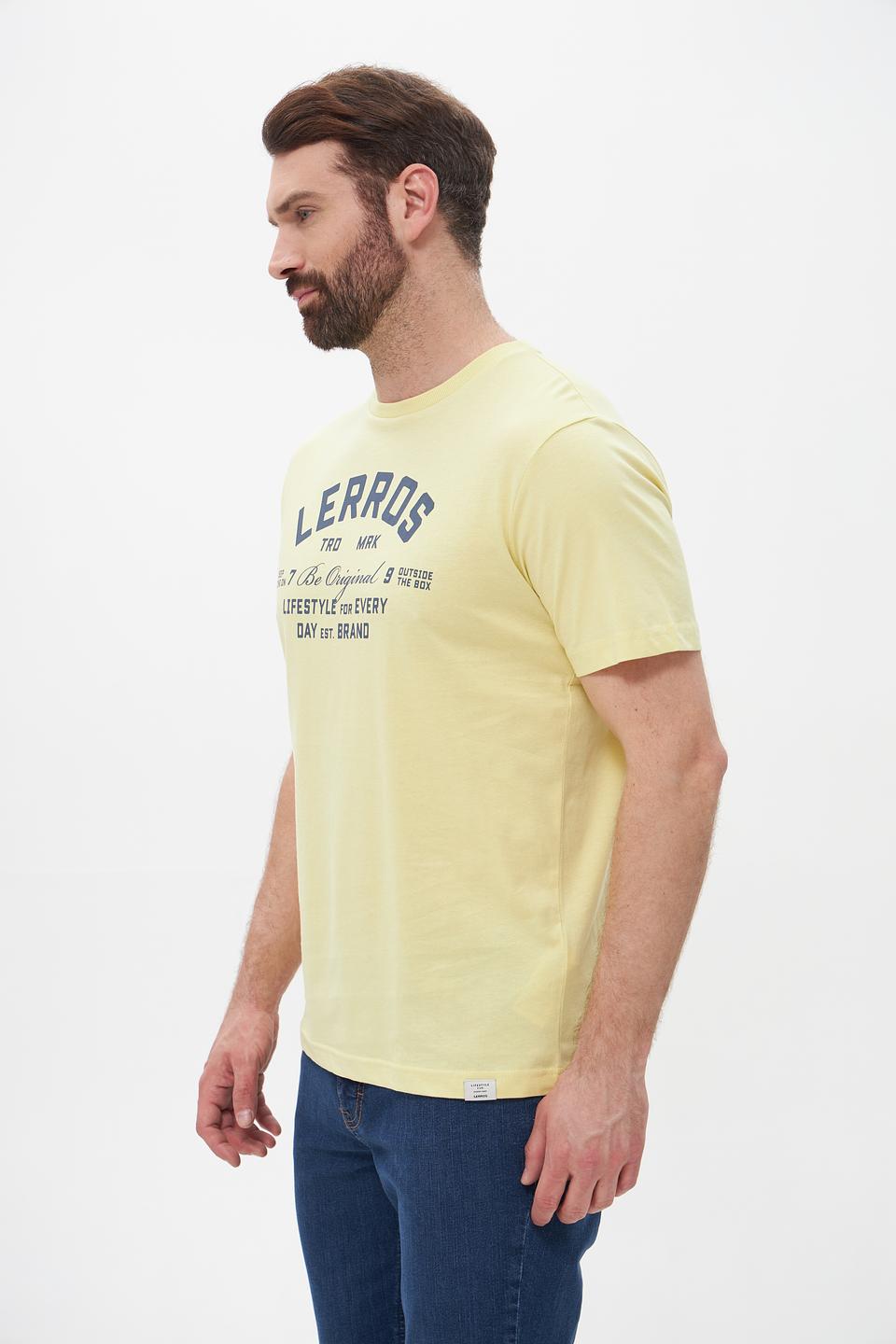 Футболка Lerros с логотипом светло-жёлтая