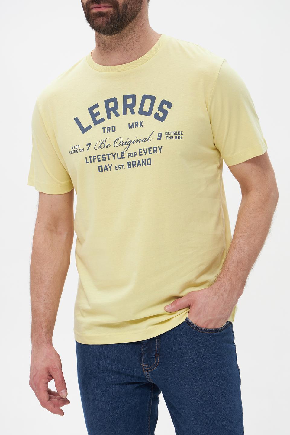 Футболка Lerros с логотипом светло-жёлтая