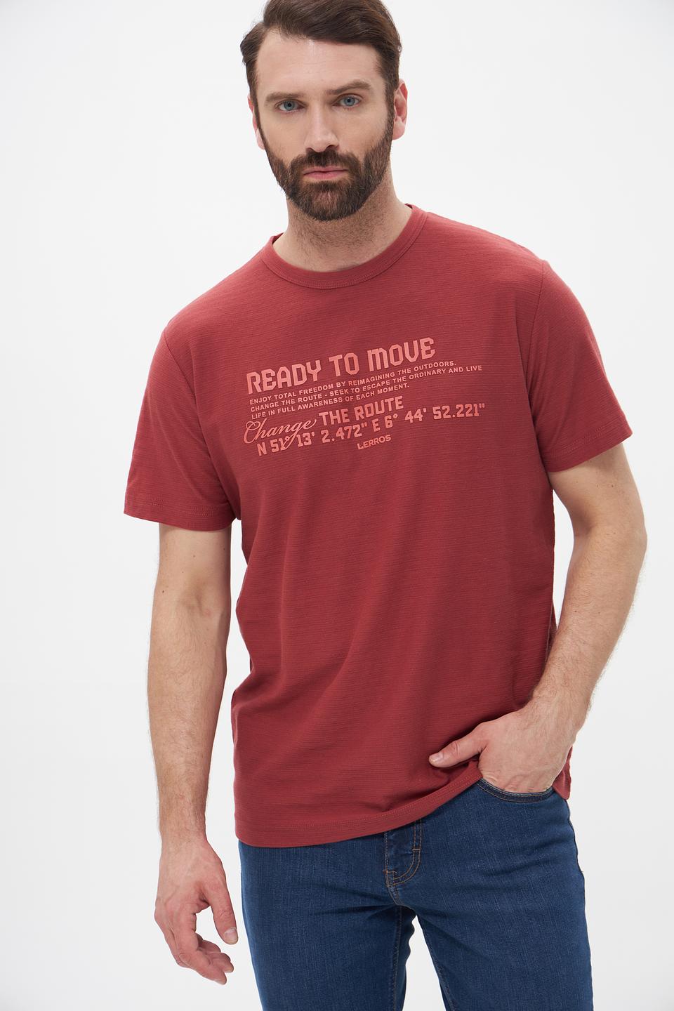 Футболка Lerros с принтом терракотовый