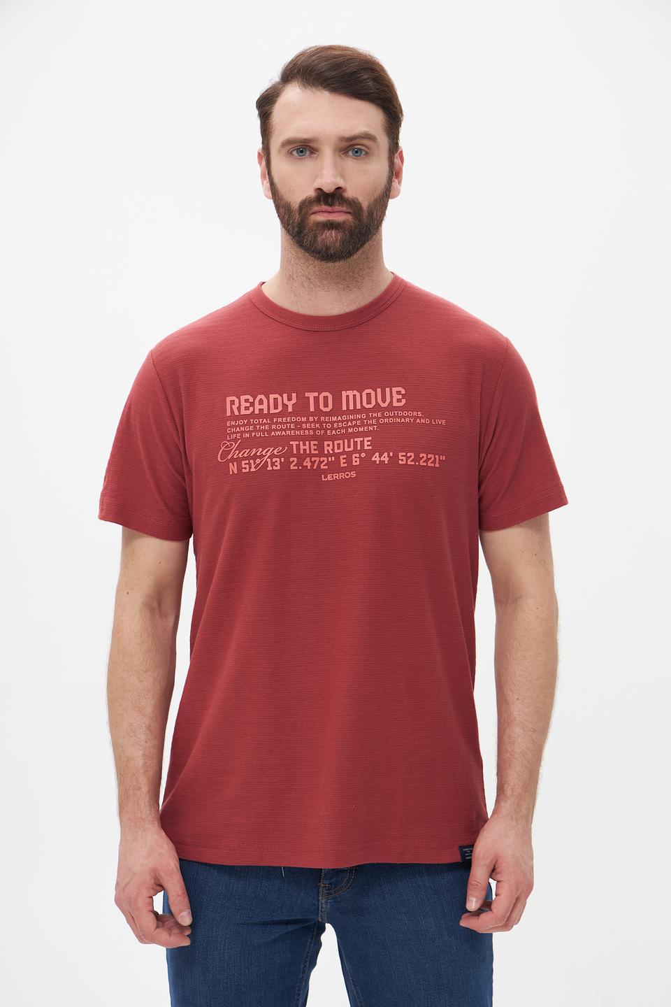 Футболка Lerros с принтом терракотовый