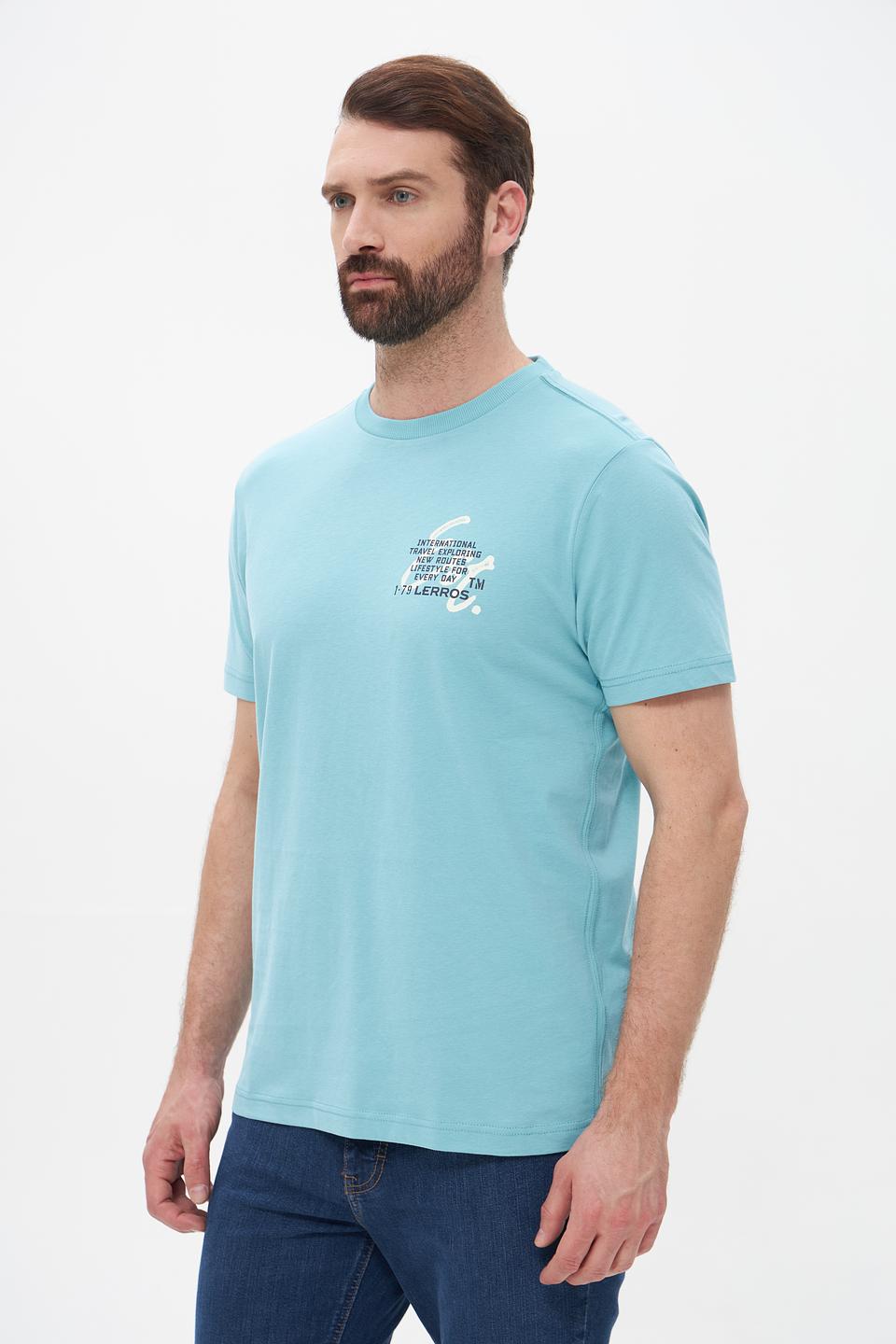 Футболка Lerros с принтом бирюзовая