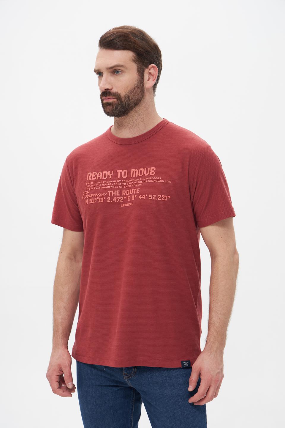 Футболка Lerros с принтом терракотовый