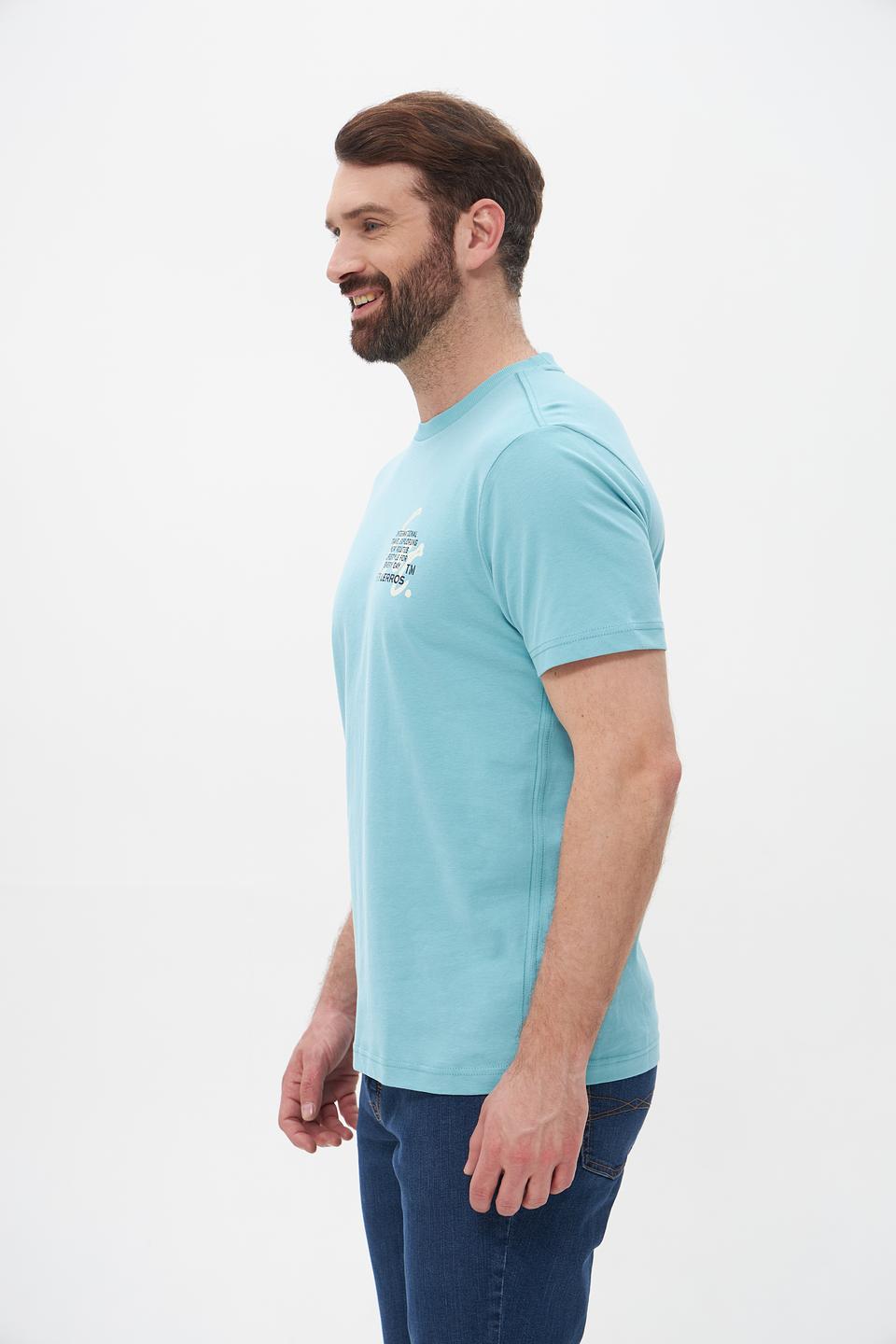 Футболка Lerros с принтом бирюзовая