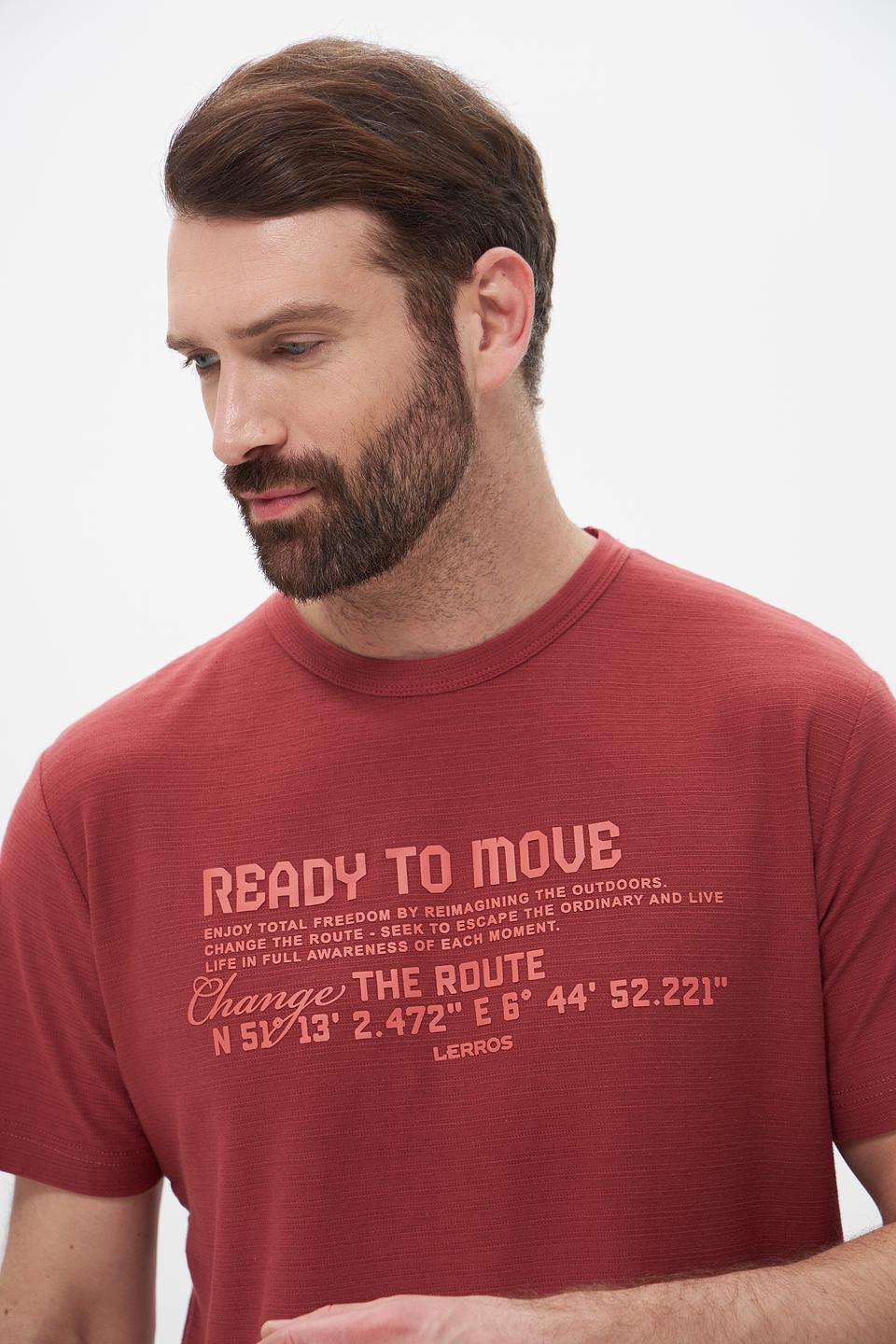 Футболка Lerros с принтом терракотовый