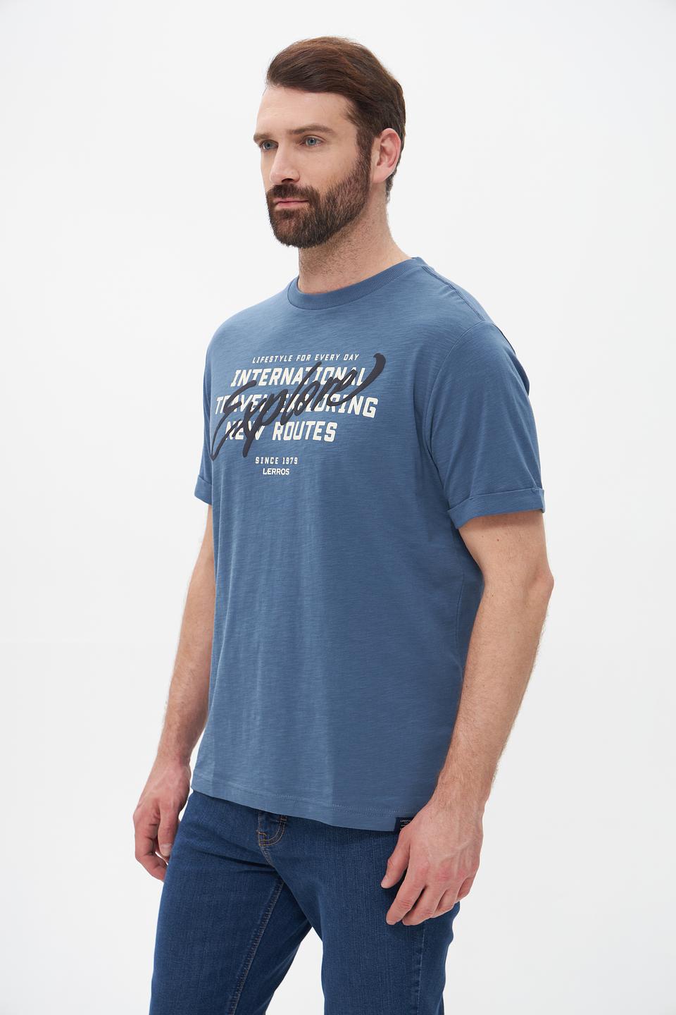 Футболка Lerros с принтом синяя