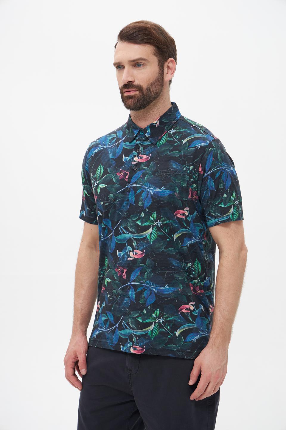 Поло Monte Carlo с тропическим принтом