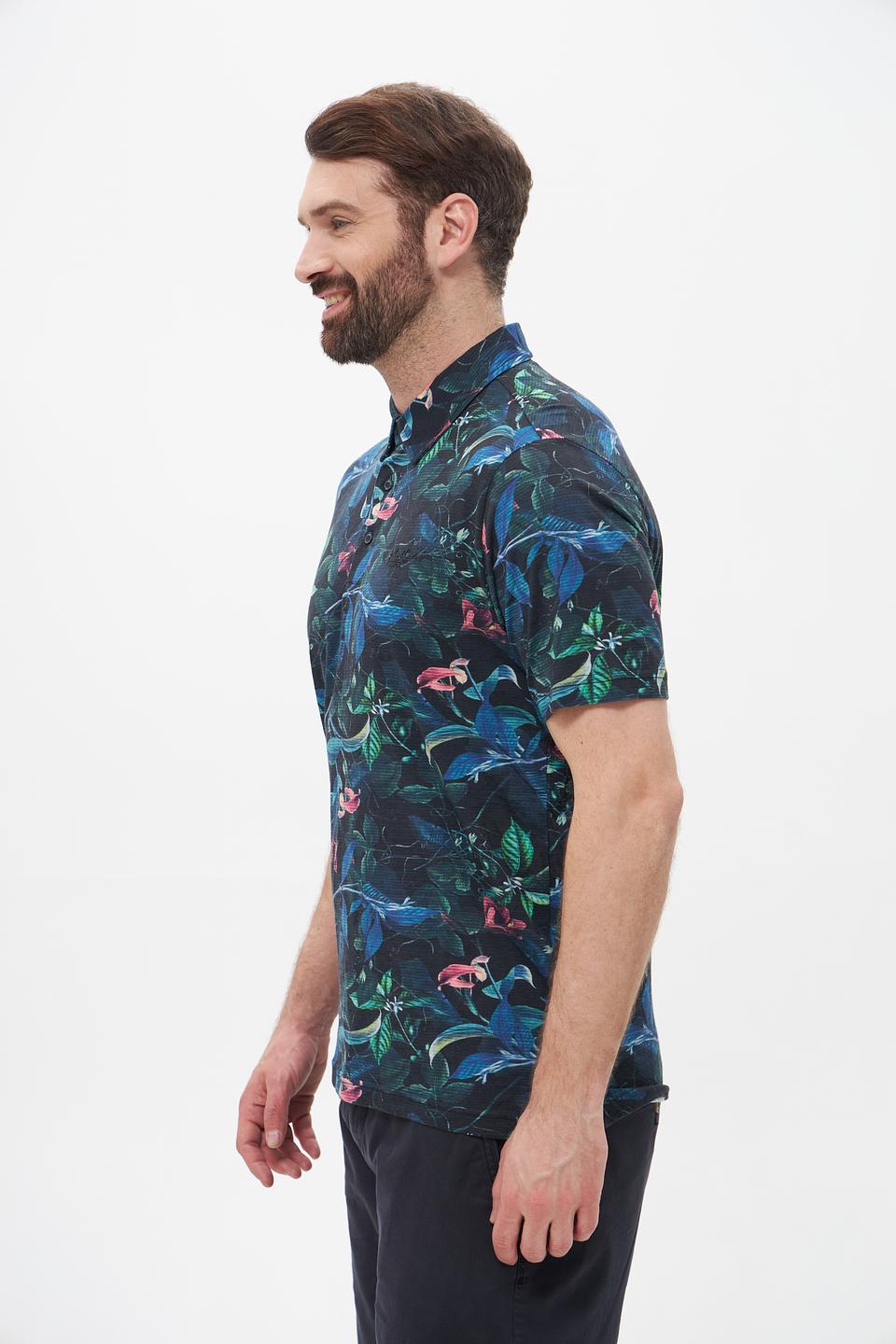 Поло Monte Carlo с тропическим принтом