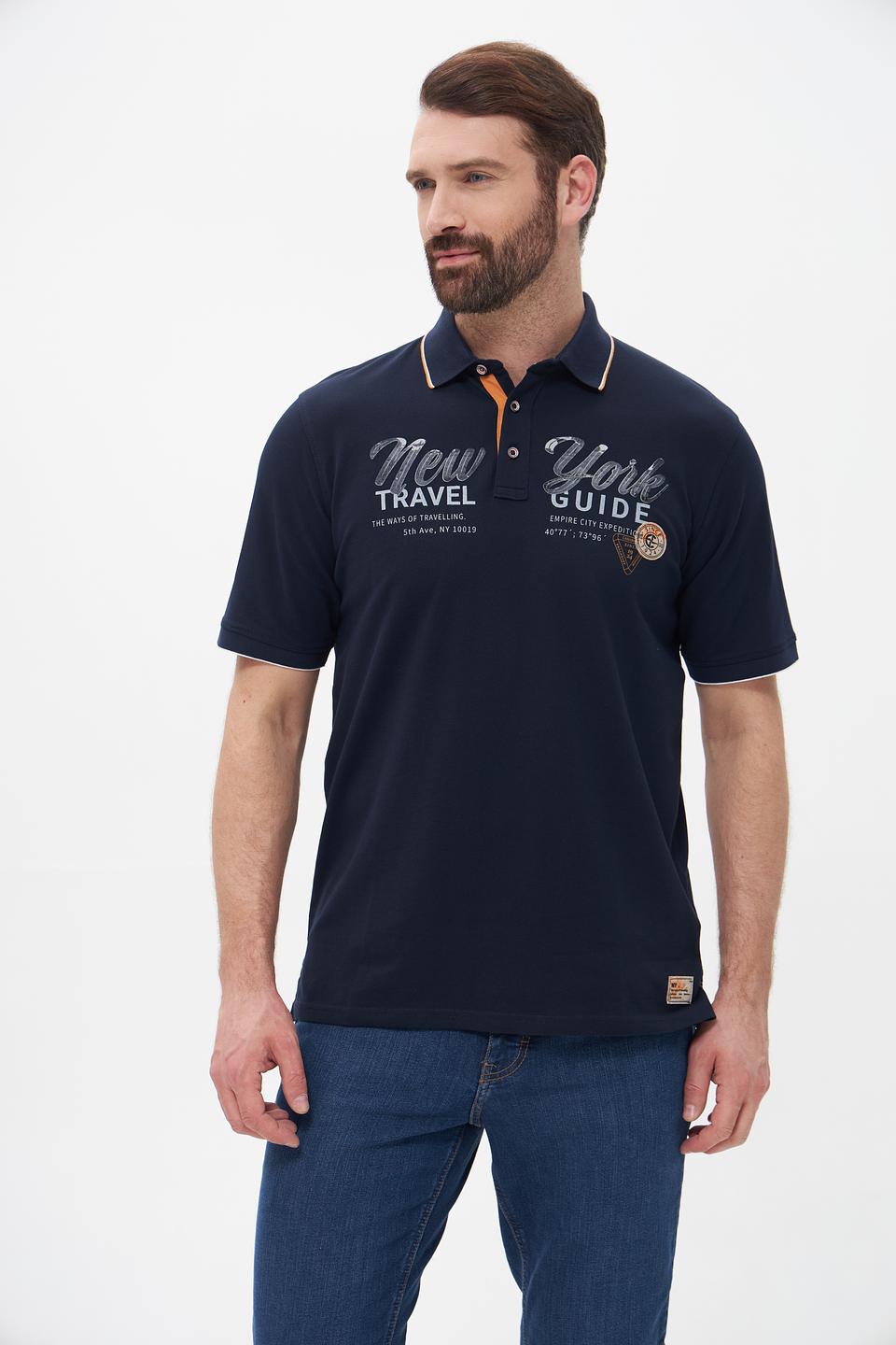 Поло Casa Moda New York темно-синее