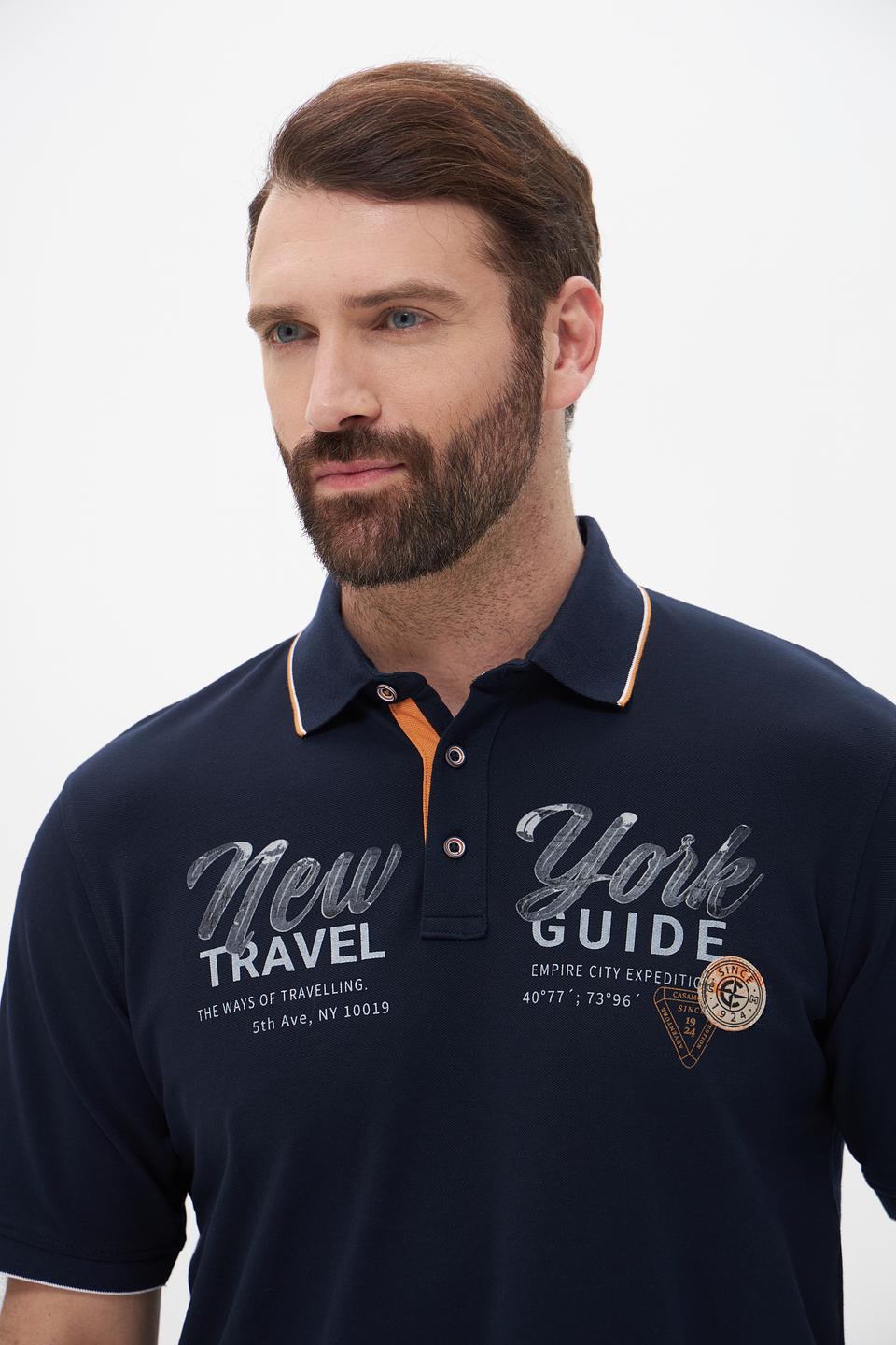 Поло Casa Moda New York темно-синее