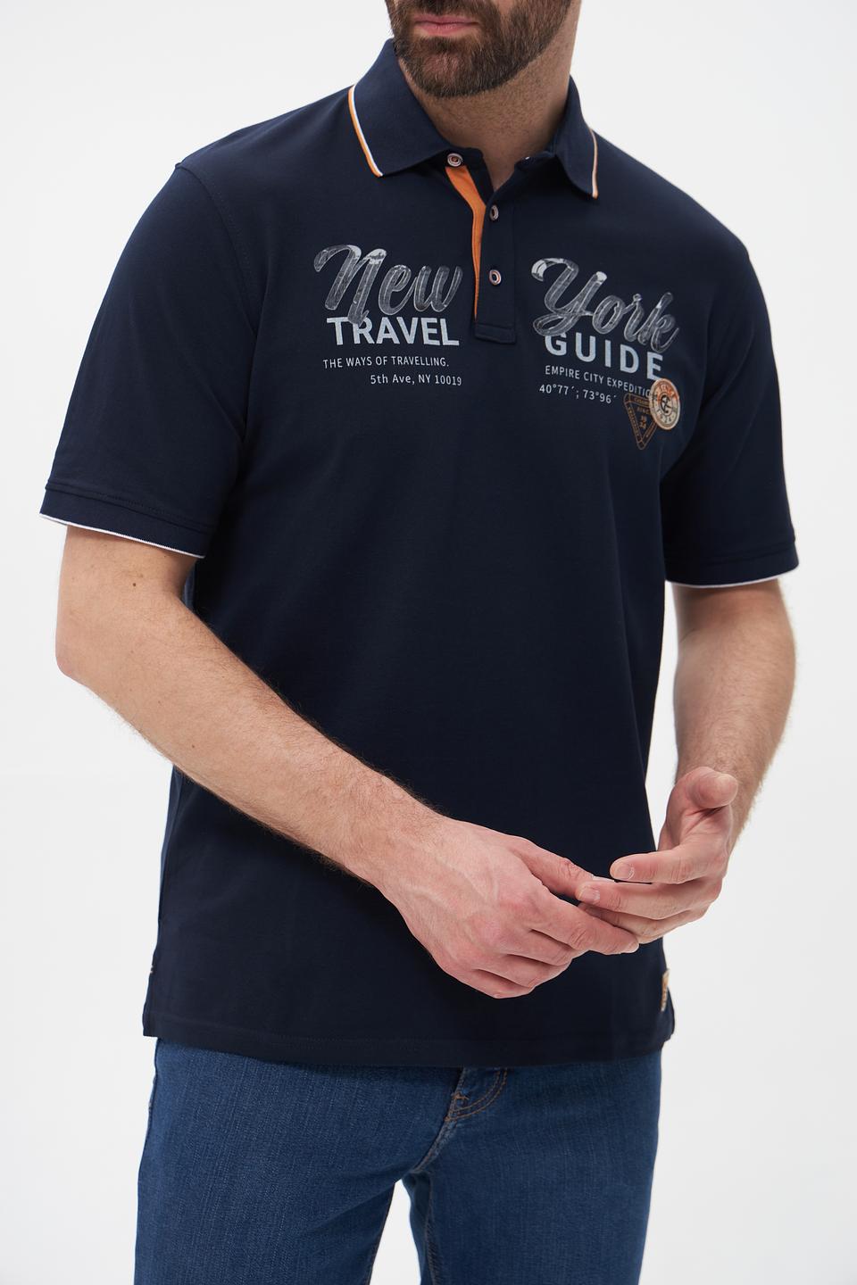 Поло Casa Moda New York темно-синее